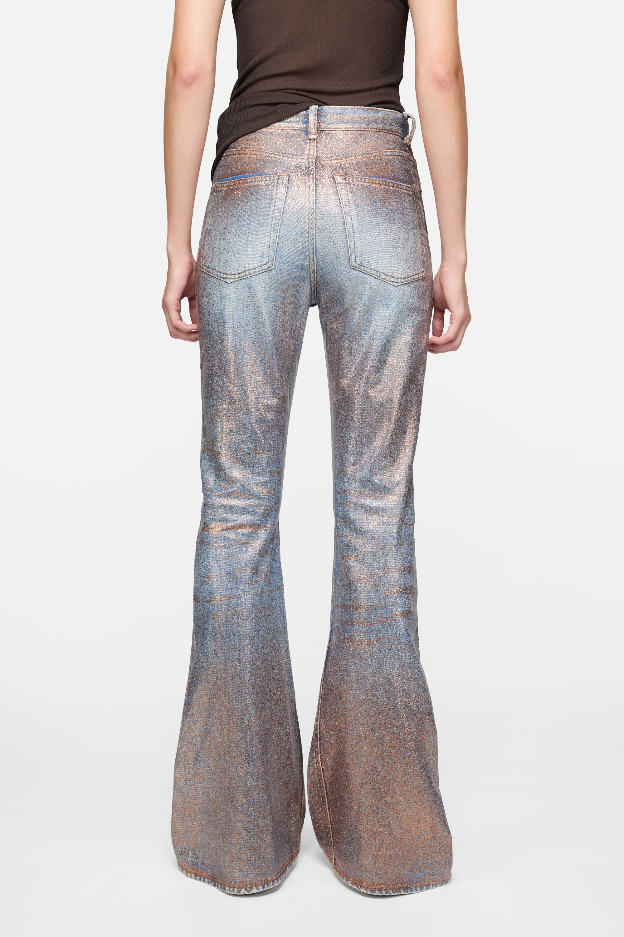 Acne Studios - フィットグリッタージーンズ - 2025F - ローズコッパー