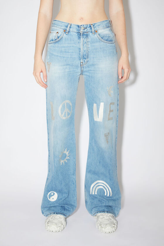Acne Studios - 限定版刺繍入りルーズフィットジーンズ - 2021 