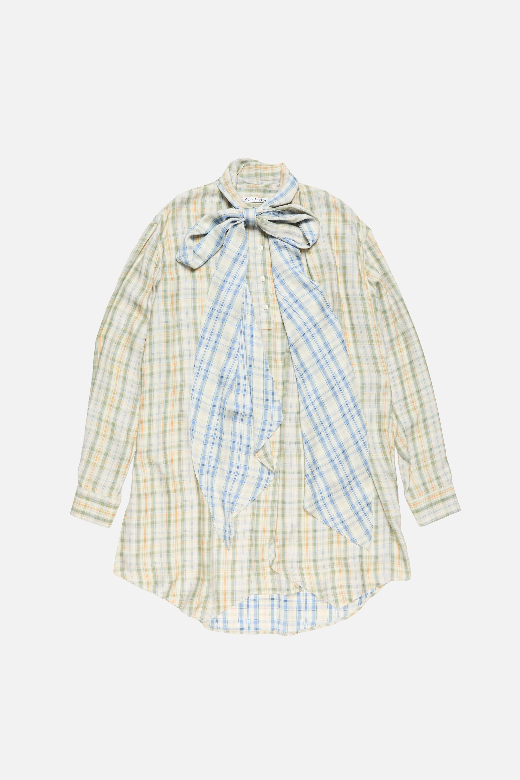 Acne Studios - Check tunic dress - Green/blue