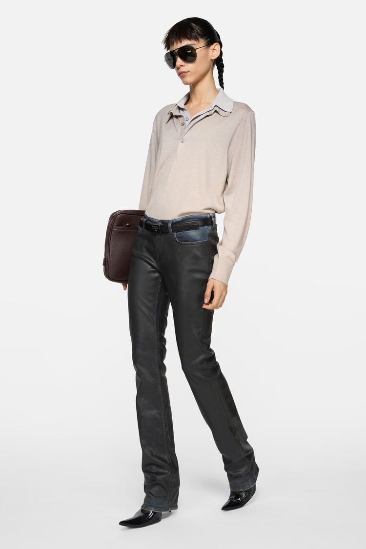 Acne Studios 2013F Charcoal Leather Roots, Black