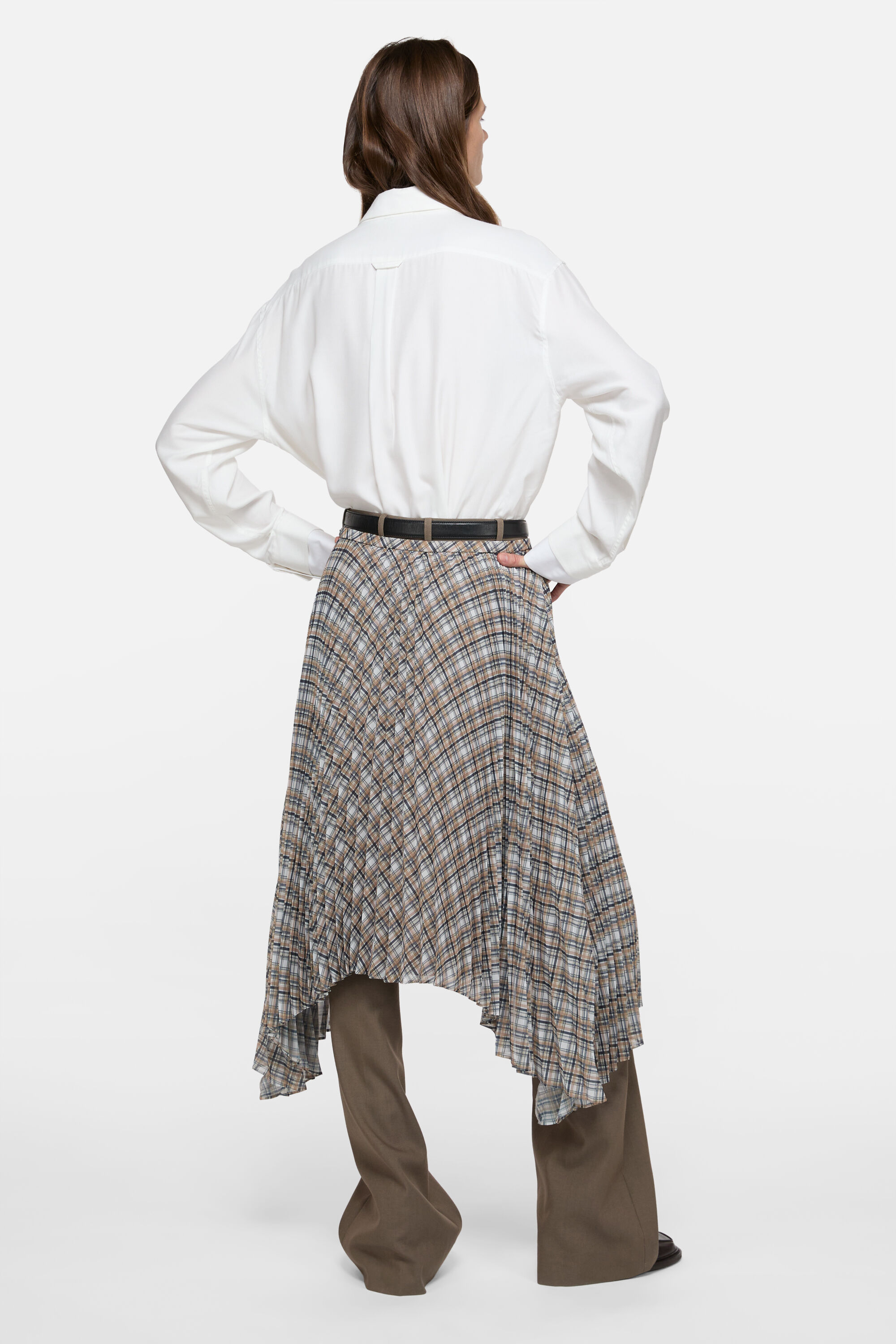 Acne Studios アクネストゥディオズ ウエストシェイプノースリーブシャツ FN-WN-BLOU000594 ホワイト 34 Acne Studios - Layered button-up - White/white