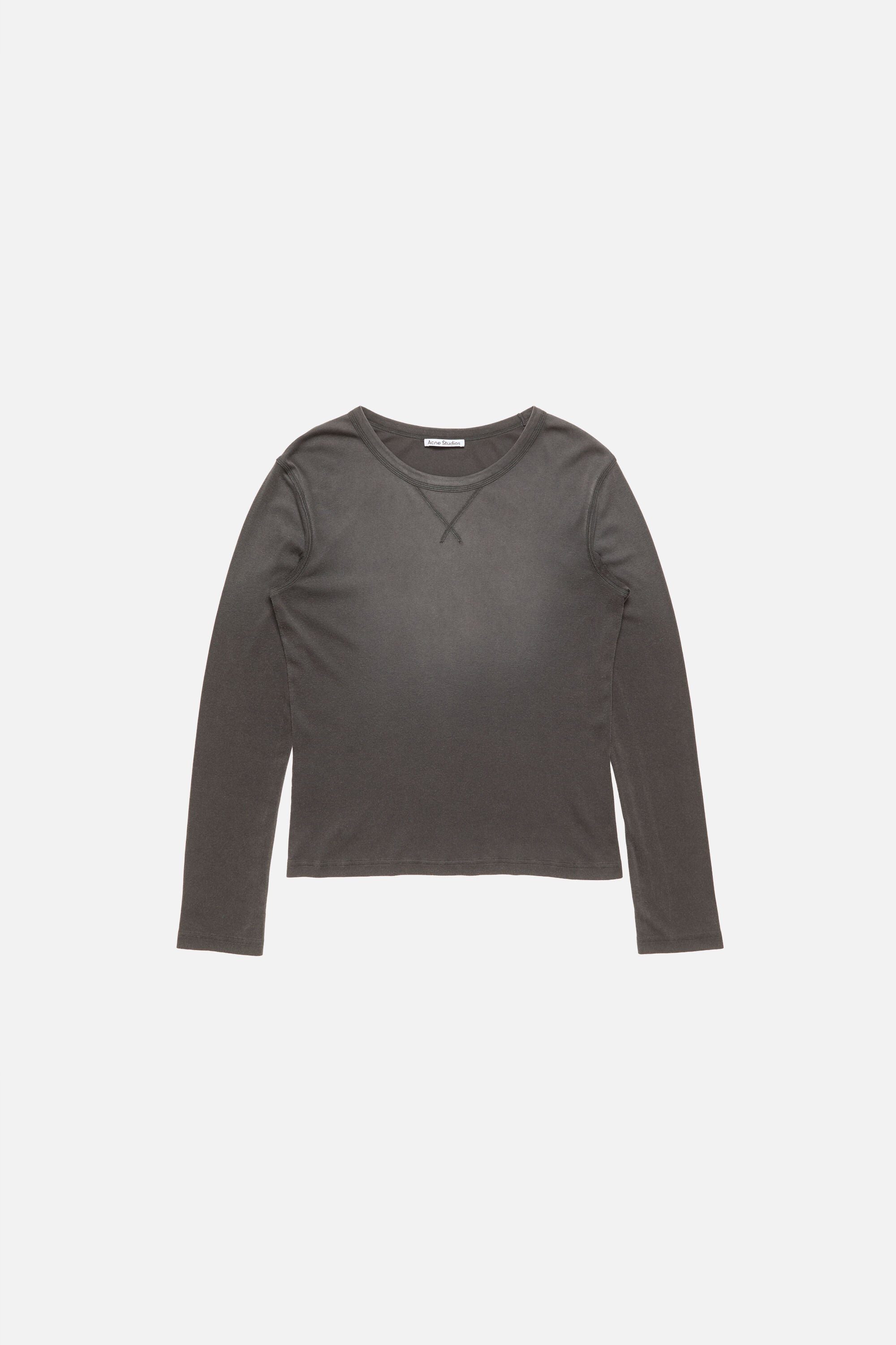 Acne Studios - スプレー加工ロゴTシャツ - フェイデッドブラック