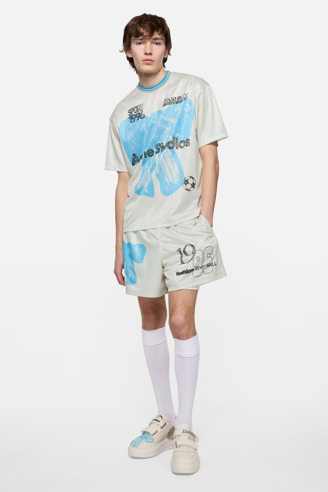 Sports jersey graphic t-shirt, Oat beige, 2000x