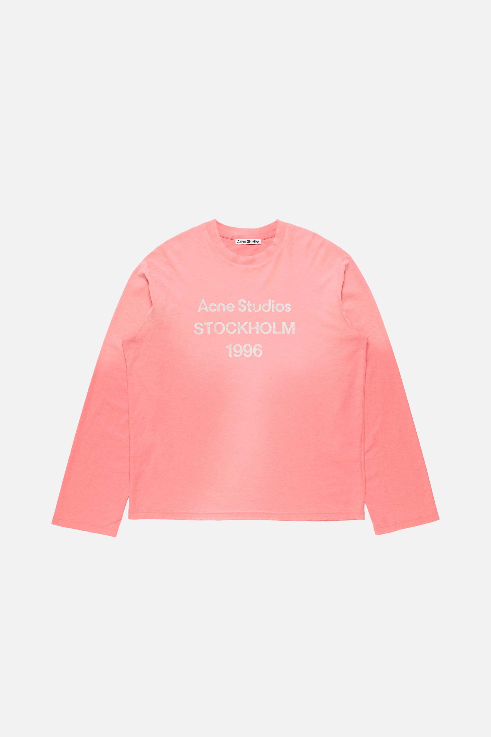 Acne Studios - スプレー仕上げ1996ロゴTシャツ - タンゴピンク