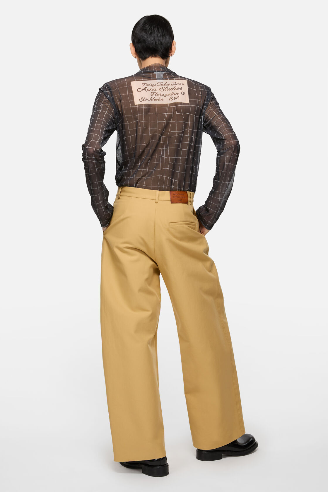 Satin trousers, Sand beige, 2000x