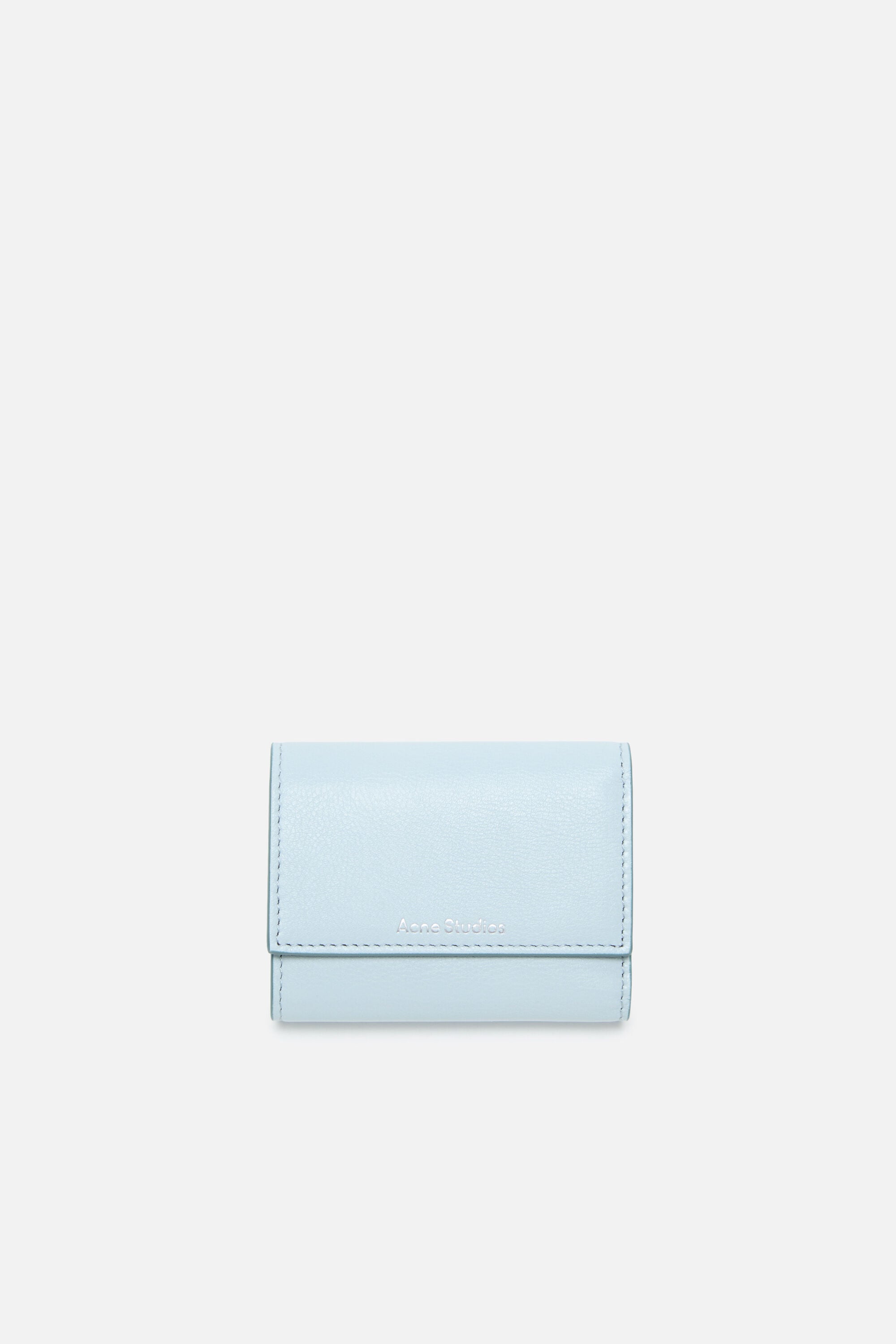 Acne Studios - レザー製三つ折りウォレット - ダスティブルー