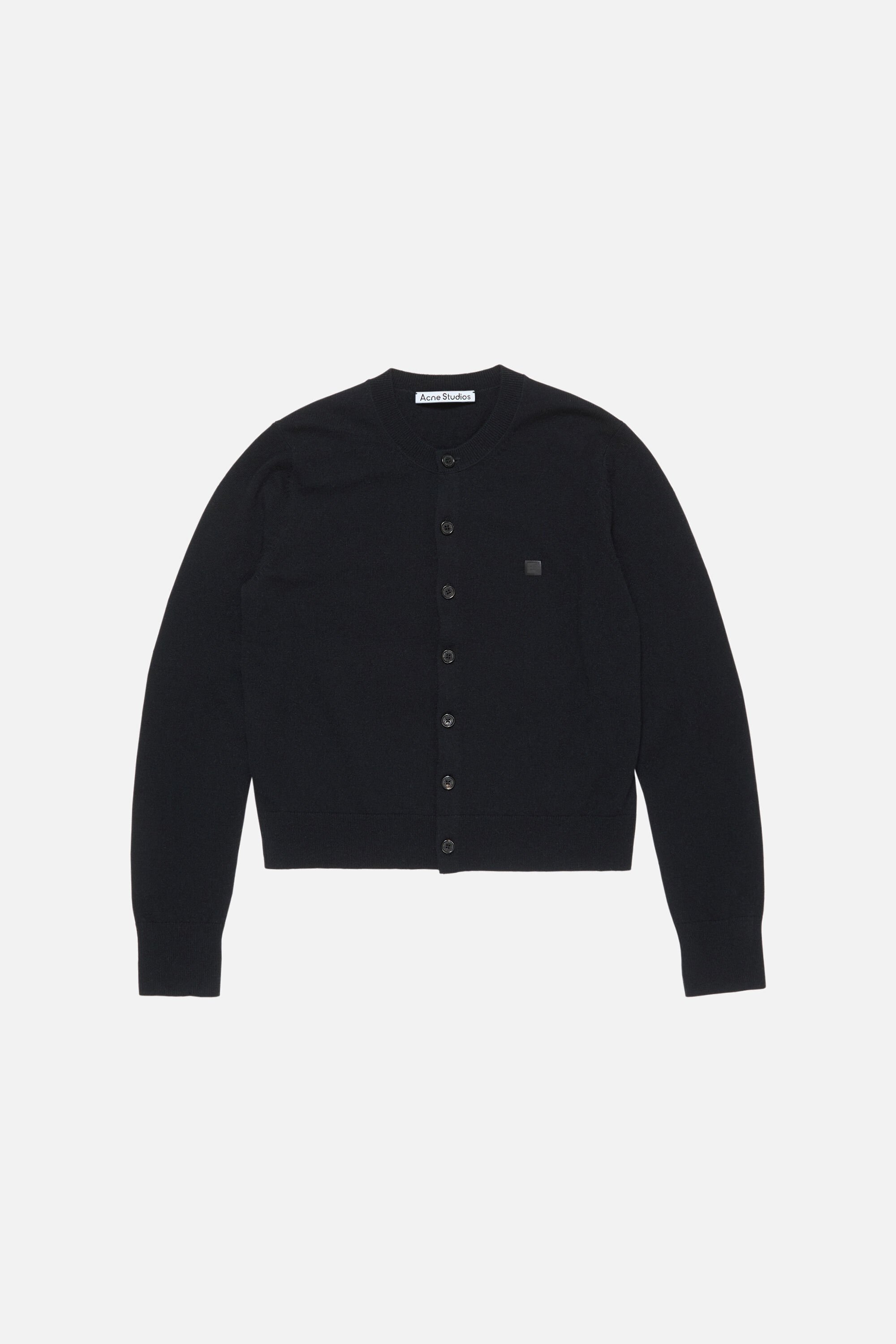 Acne Studios - フィットカーディガン - ヤクウール - ネイビーメランジ