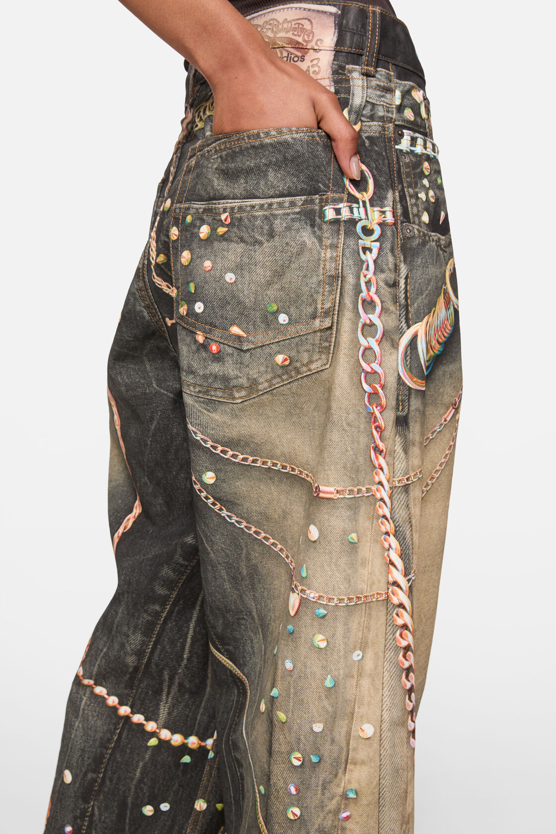 Loose fit jeans - Year of the Horse, Black/multi, 2000x