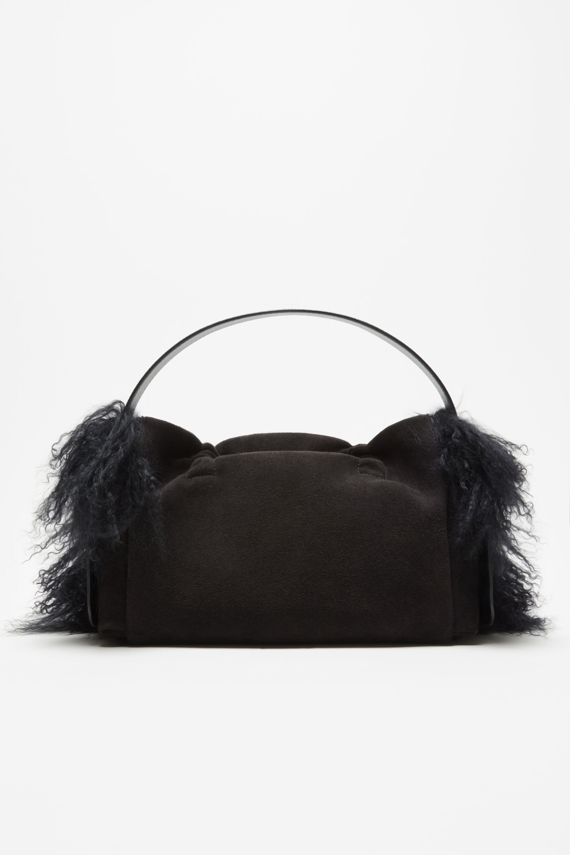 Acne Studios - Multipocket bag with shearling trim - Black