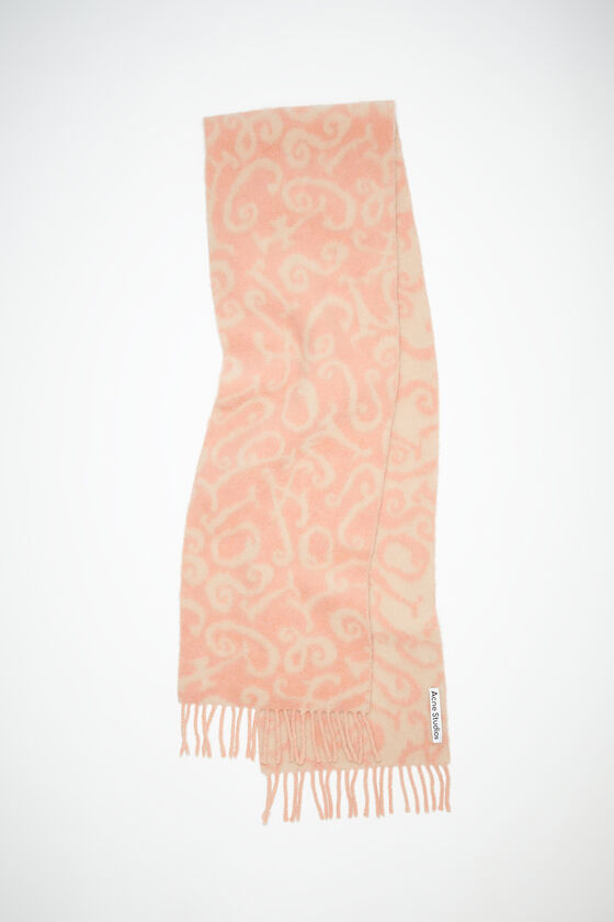Acne Studios - Monogram jacquard scarf - Pink/light pink