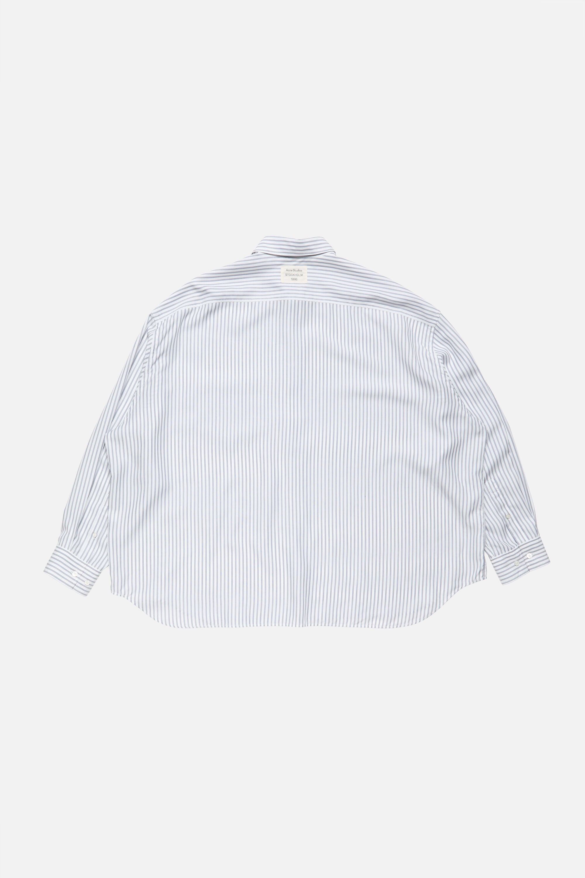 Acne Studios - ストライプボタンアップシャツ - ホワイト/ネイビー