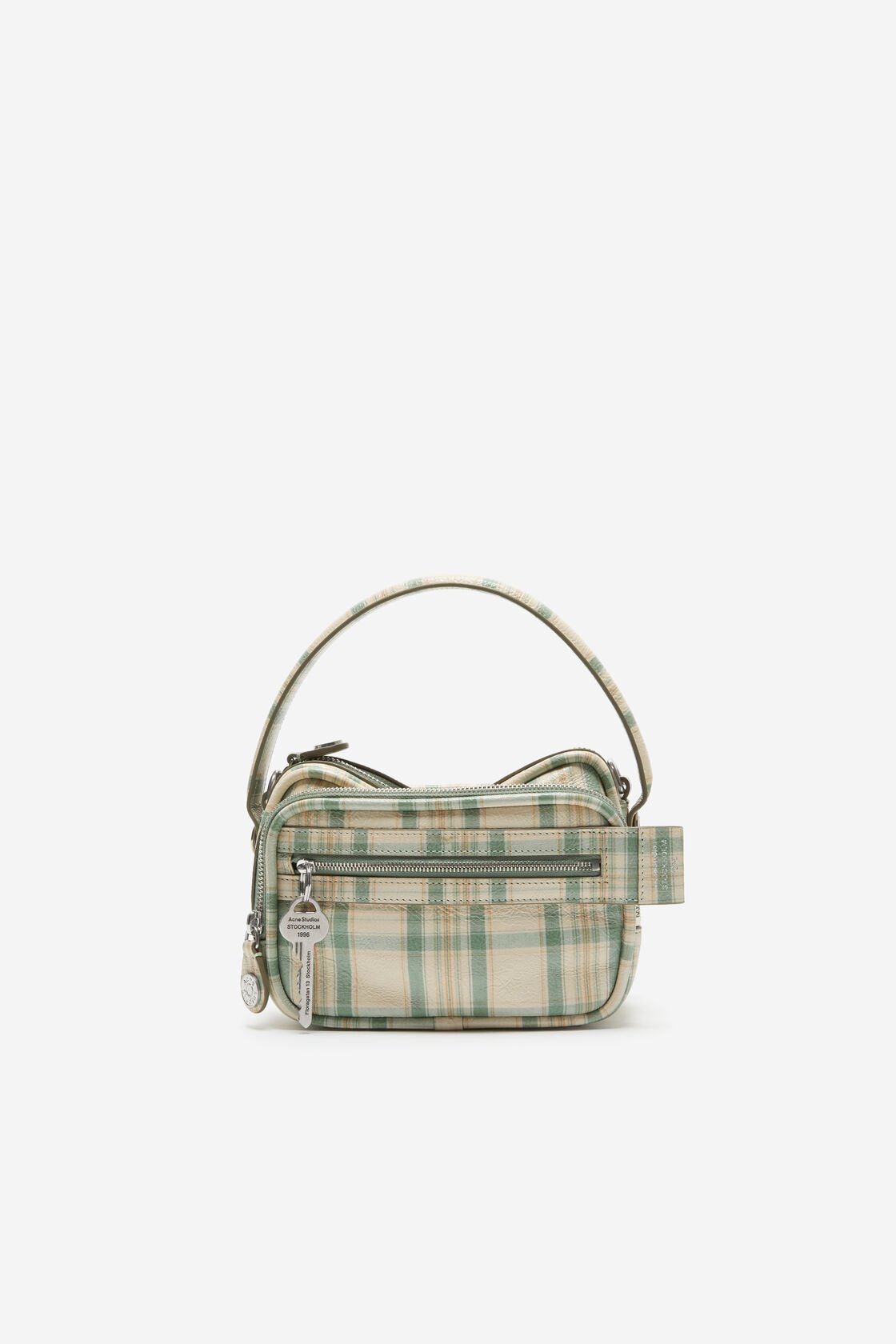 Camero Kit check crossbody bag, Green/orange, 2000x