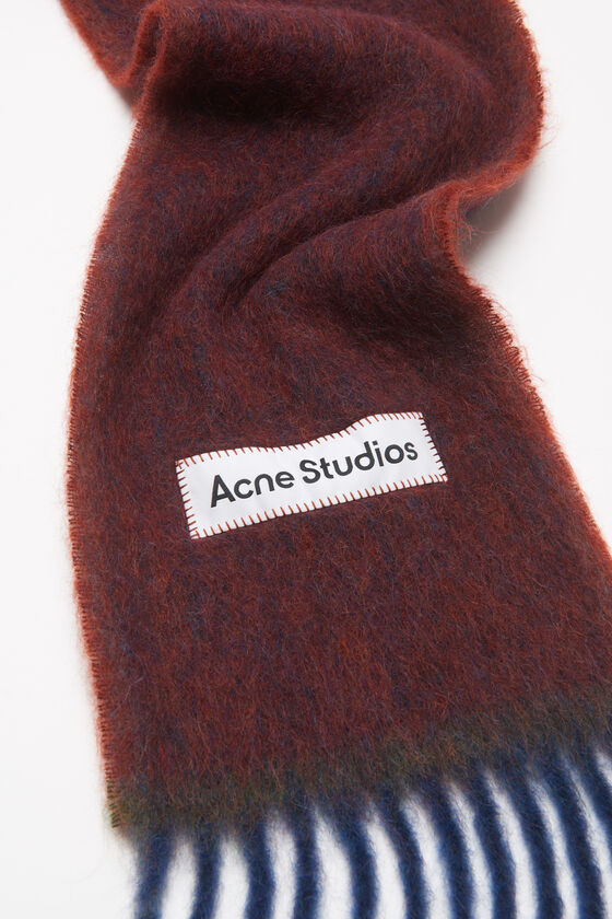 Acne Studios - Woll-Mohair-Schal – Schmal - Auberginenblau