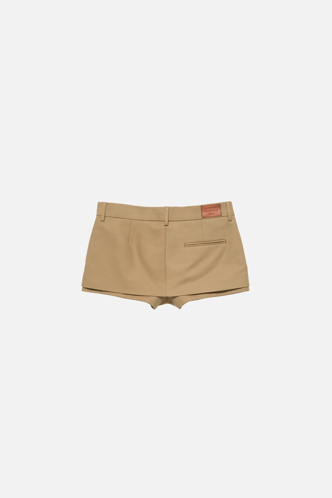 Layered satin miniskirt, Camel brown, 2000x