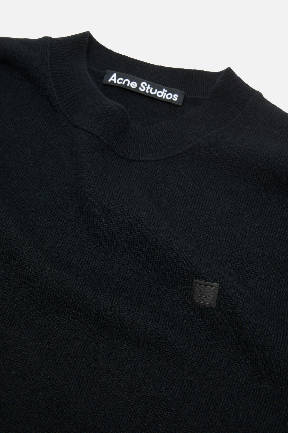 Crewneck jumper - Yak wool, Black, 2000x