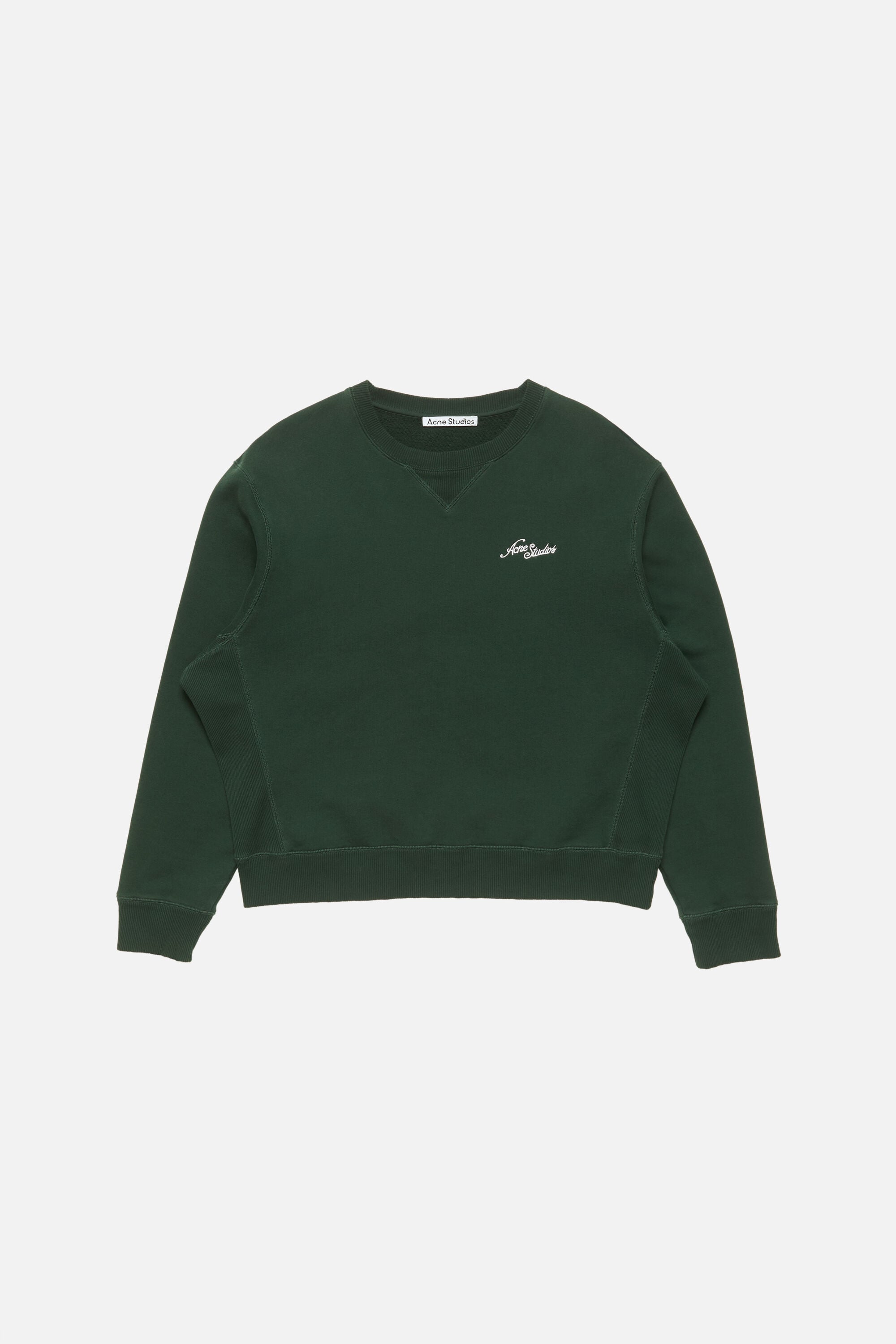 Acne Studios - Fleece sweatshirt with logo - Dark green
