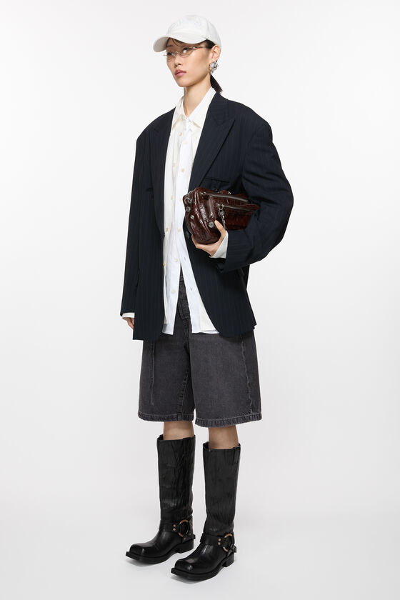 Acne Studios - Leather buckle boots - Anthracite grey