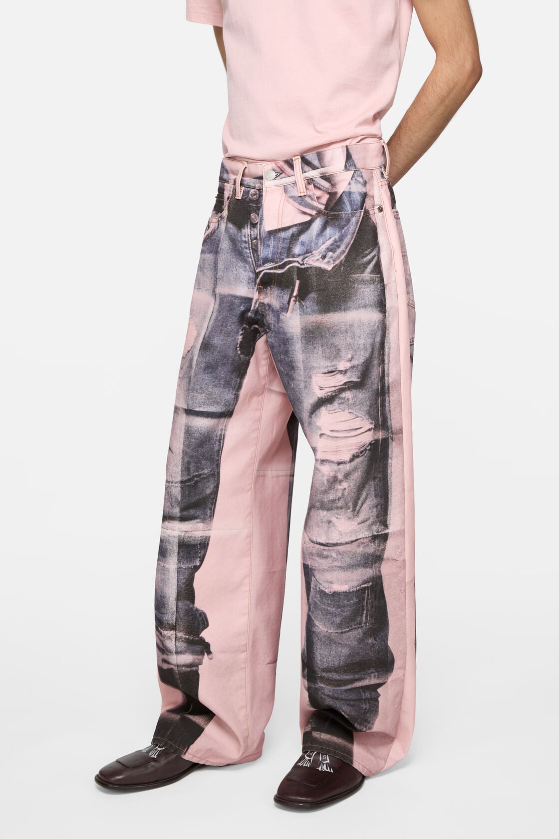 Trompe-l'&oelig;il jeans - 1981, Pink/blue, 2000x
