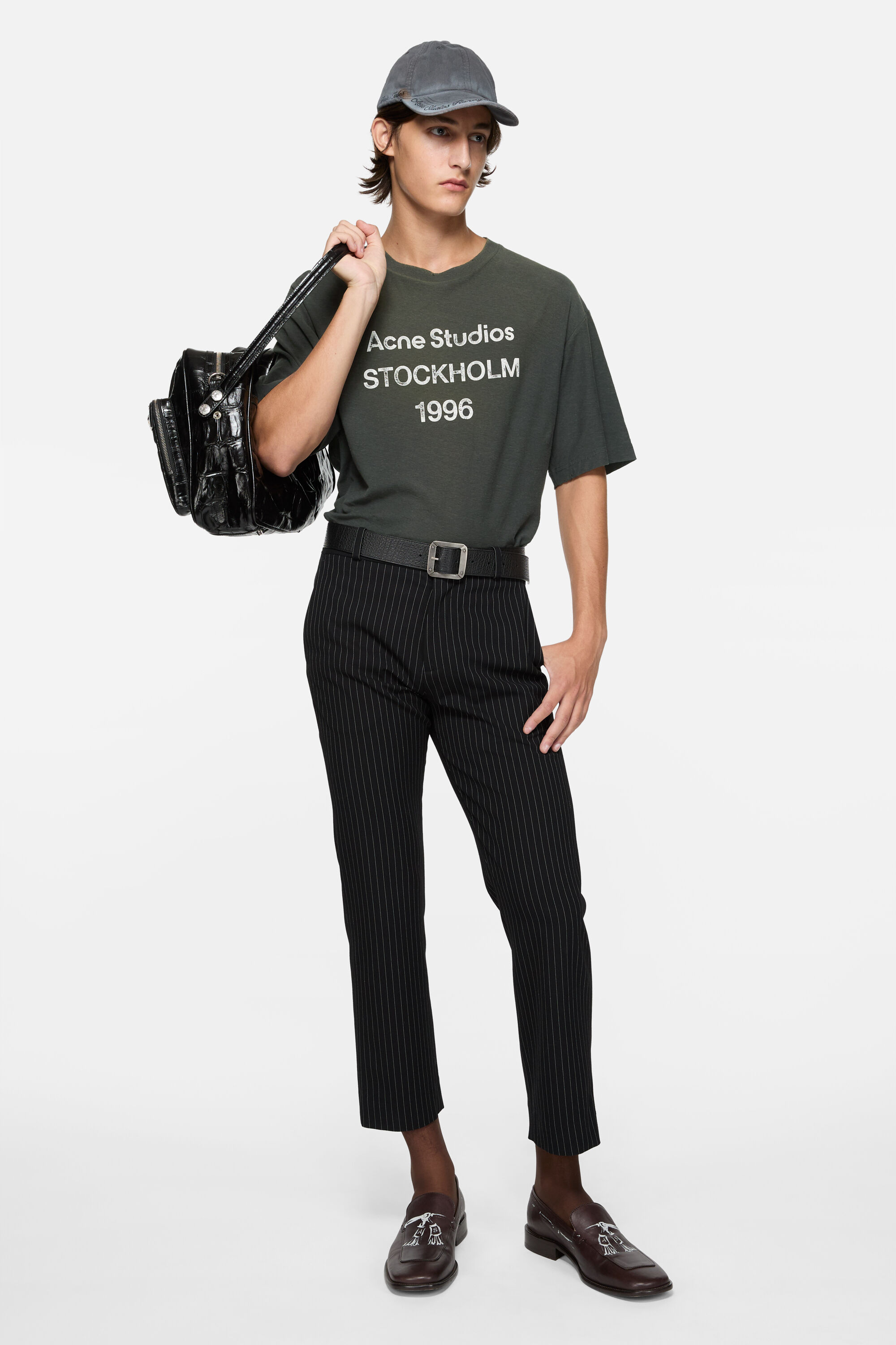 Acne Studios - ロゴTシャツ - リラックスフィット - フェイデッドブラック