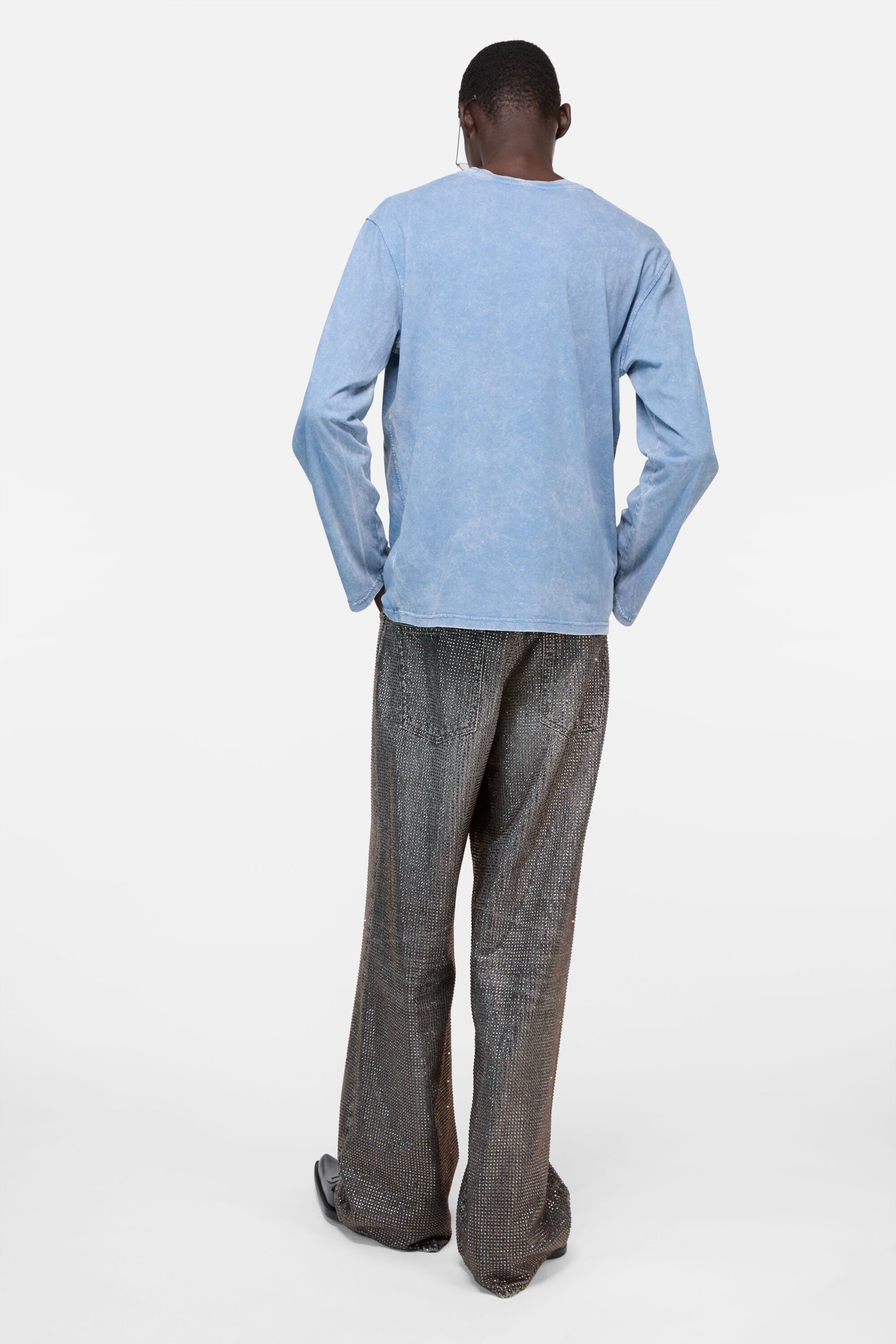 Acne Studios - Relaxed fit graphic t-shirt - Dirty blue