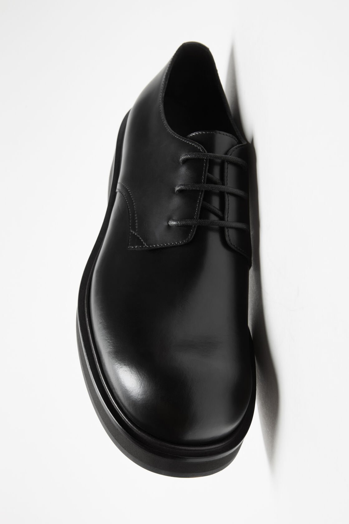 Leather lace-up shoes, Black, 2000x