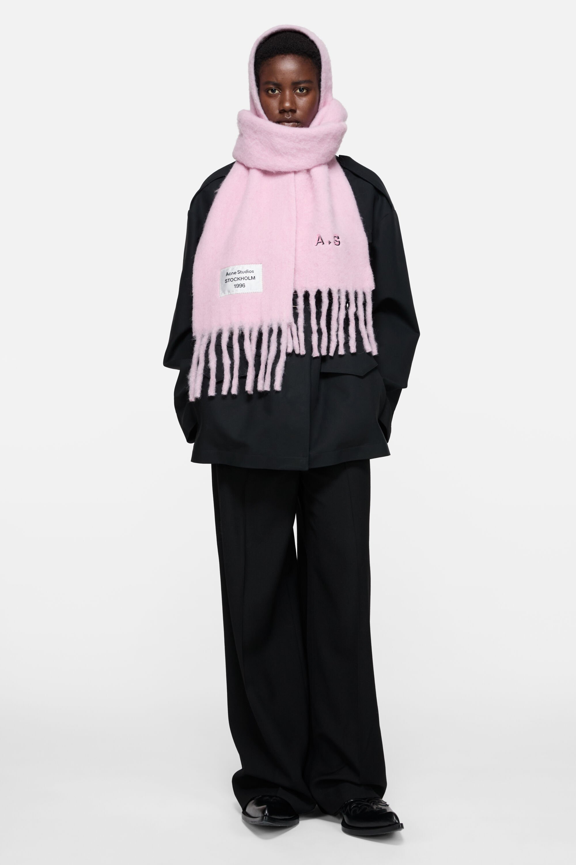 Acne Studios - Bicolour Alpaca Scarf - Pink/lilac