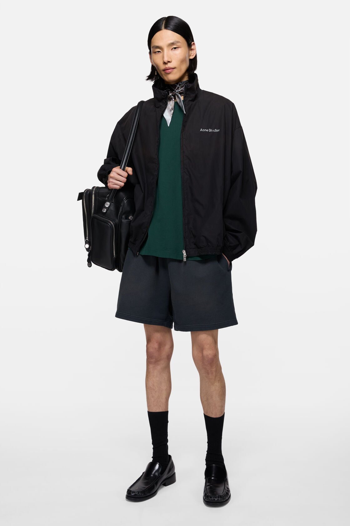 Washed logo jacket, Black, 2000x