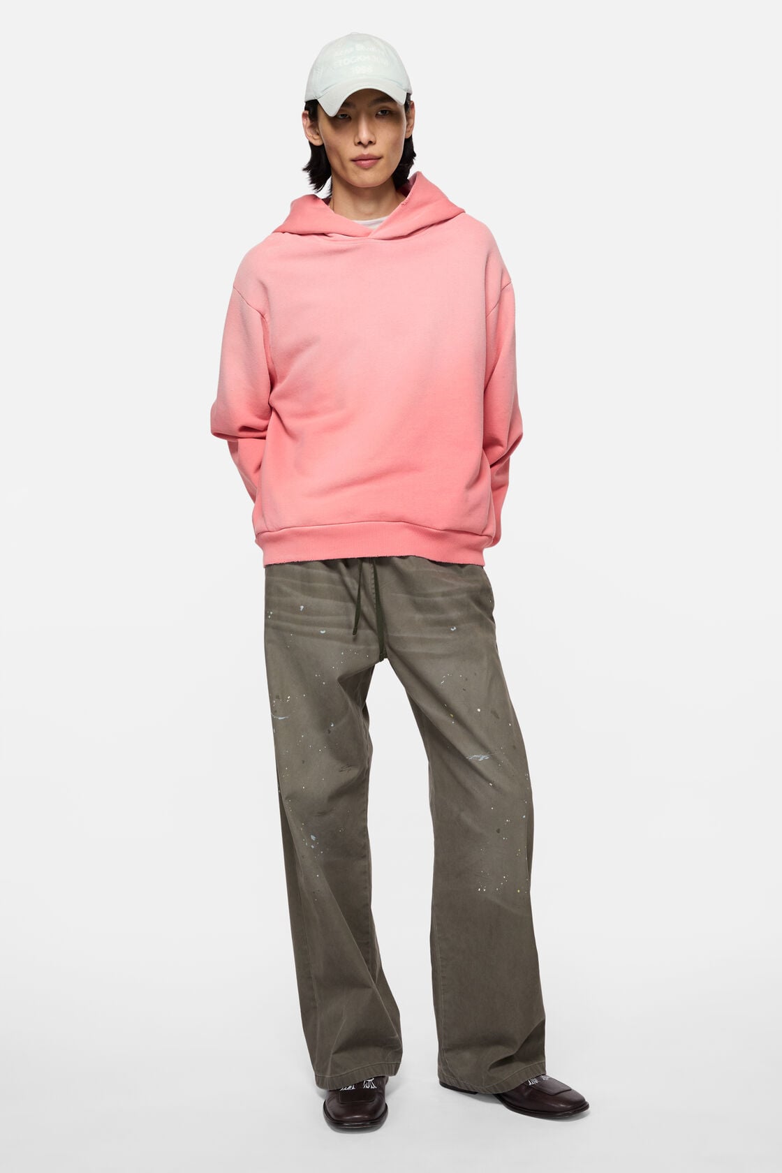 Fleece logo hoodie, Tango pink, 2000x