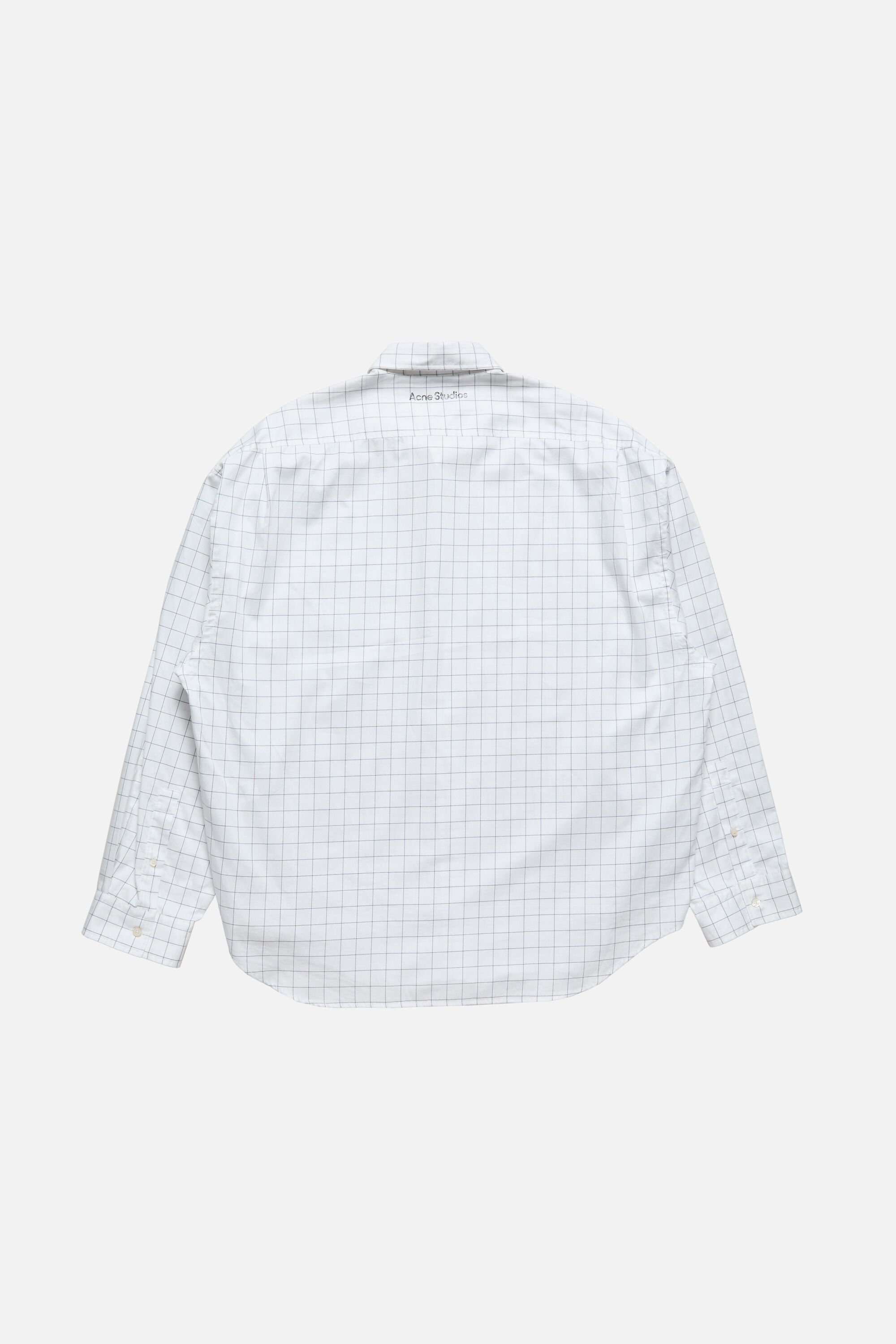 Acne Studios - チェックボタンアップシャツ - ホワイト/ブラック