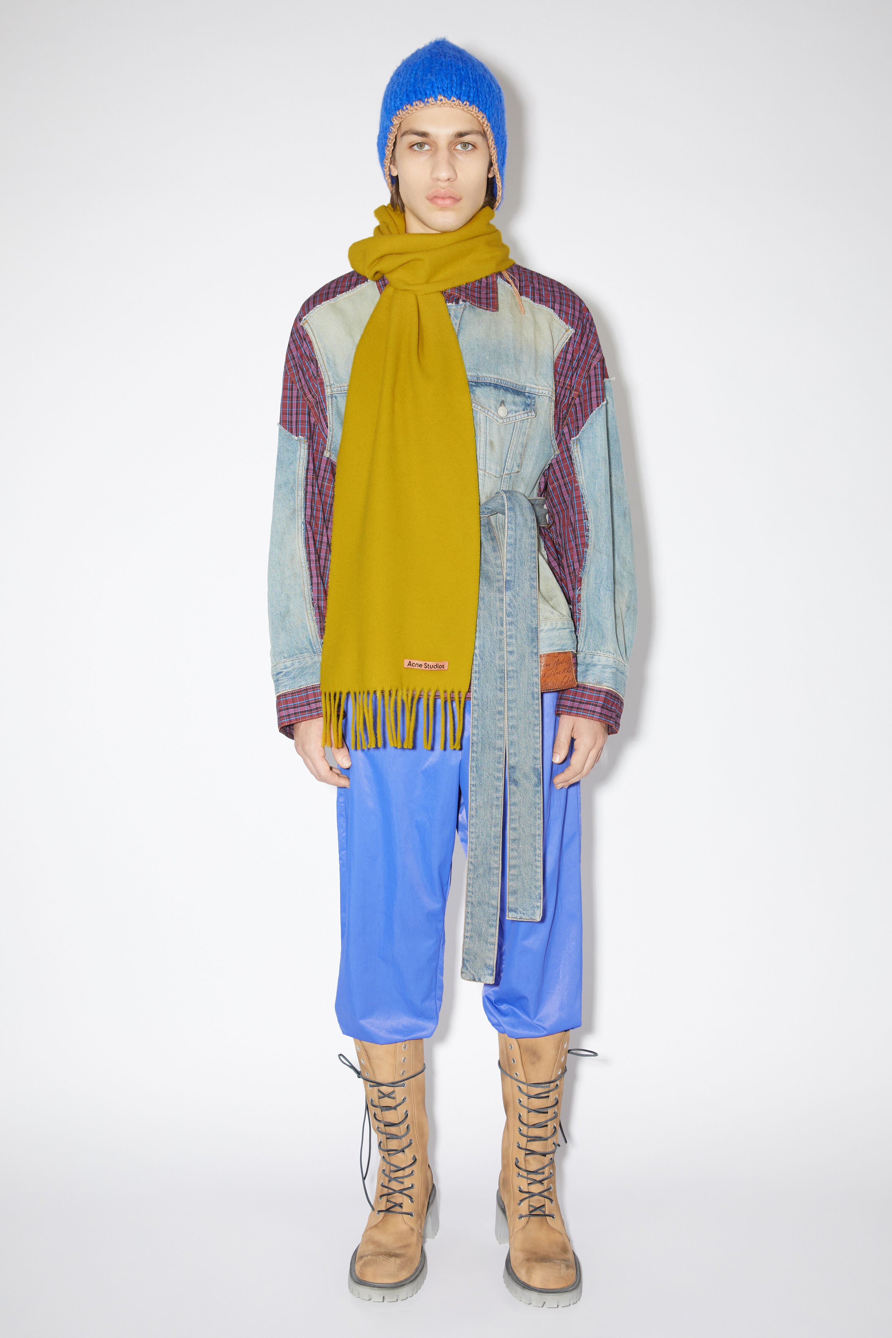 Fringe wool scarf - skinny Fringe wool scarf - skinny