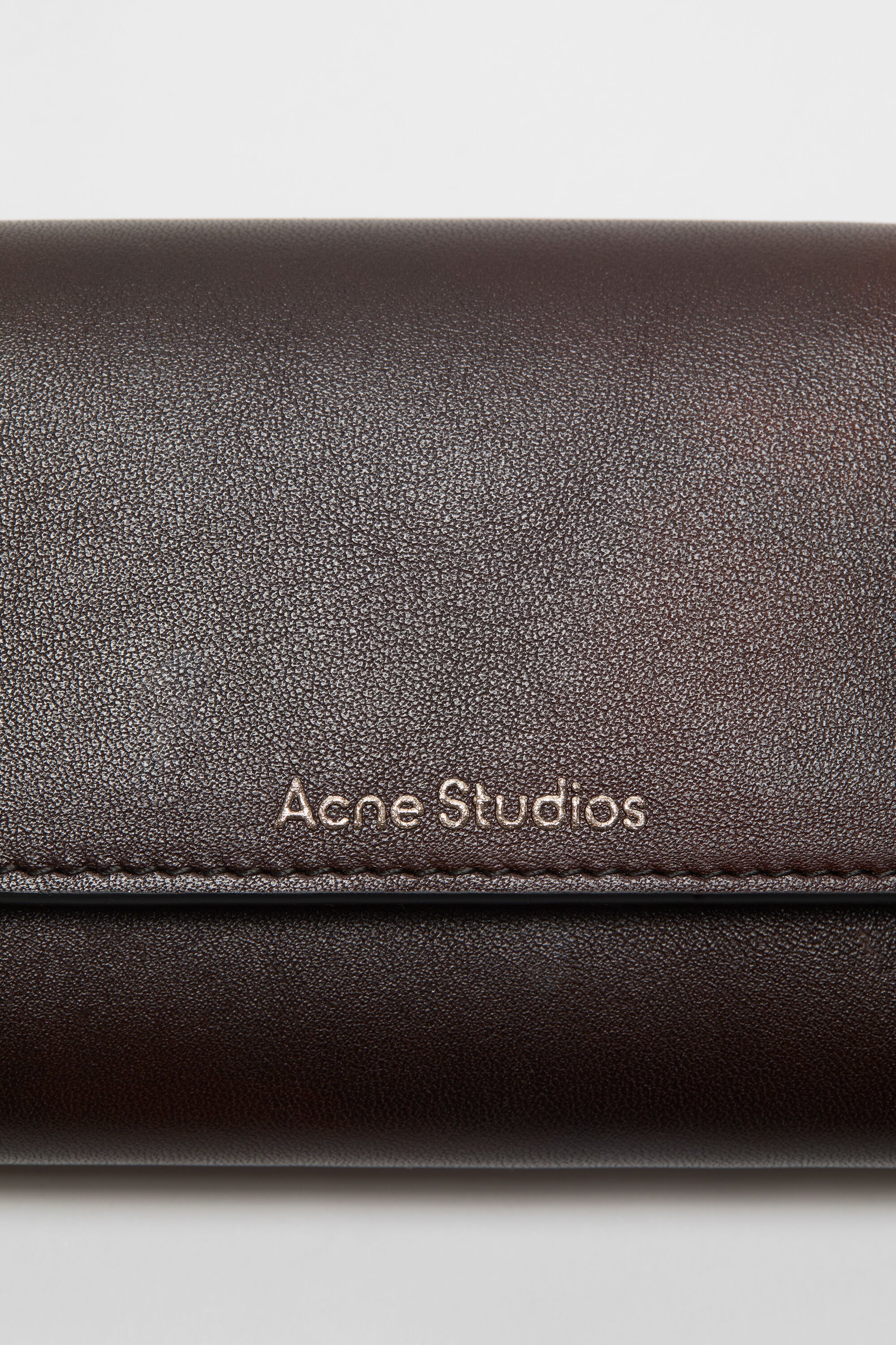 Acne Studios - 3つ折りレザーウォレット - ダークブラウン