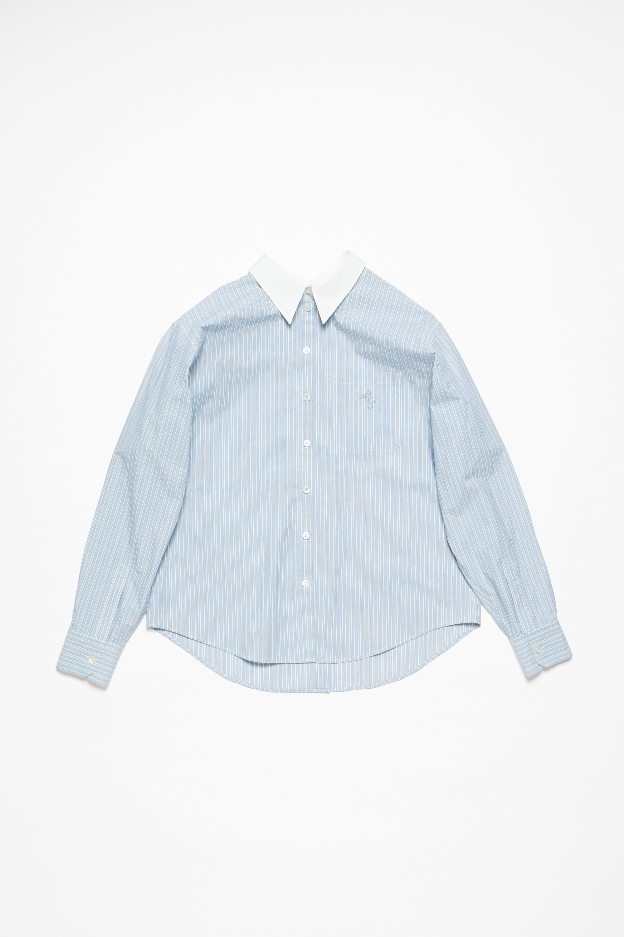 【新品未使用】ACNE STUDIOS ストライプ シャツ ブルー Mサイズシャツ