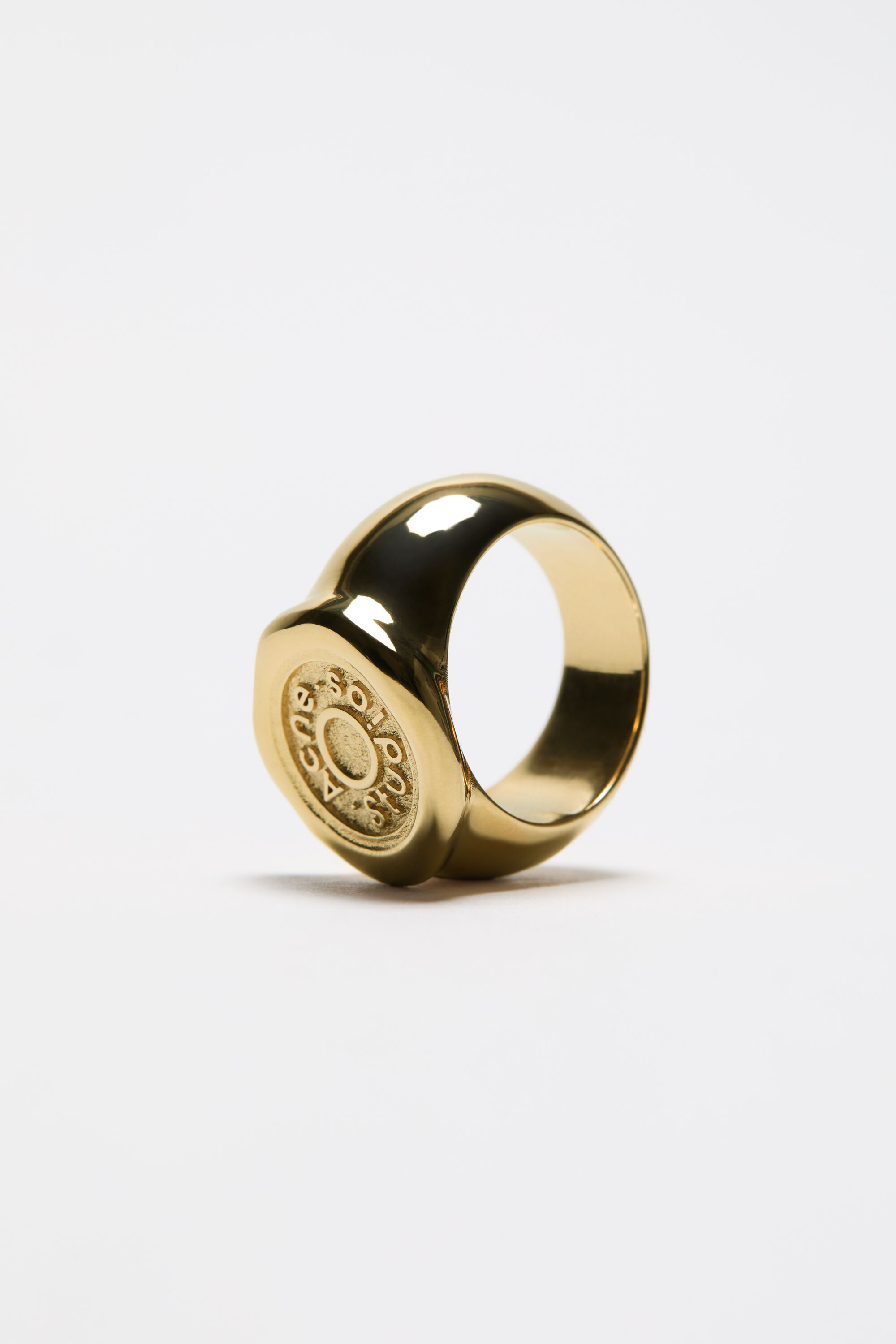 Acne Studios ゴールド リボンリング Acne Studios - Logo stamp ring - Gold