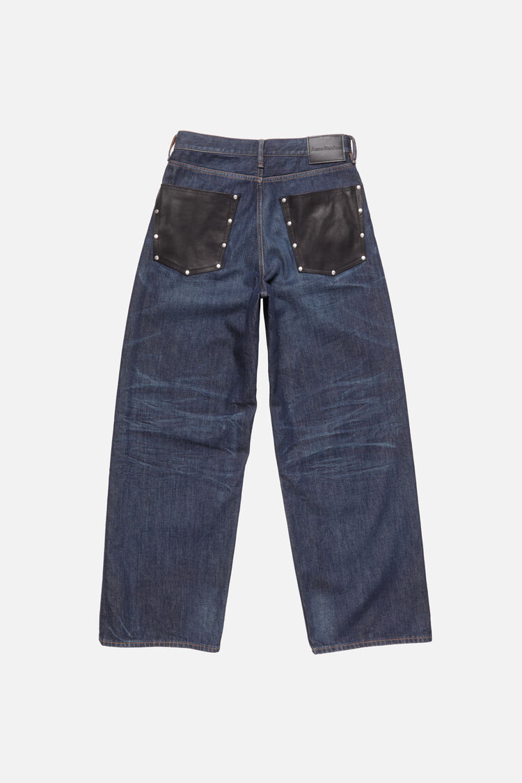 Acne Studios 1981 U Deep Dive Leather, Dark Blue