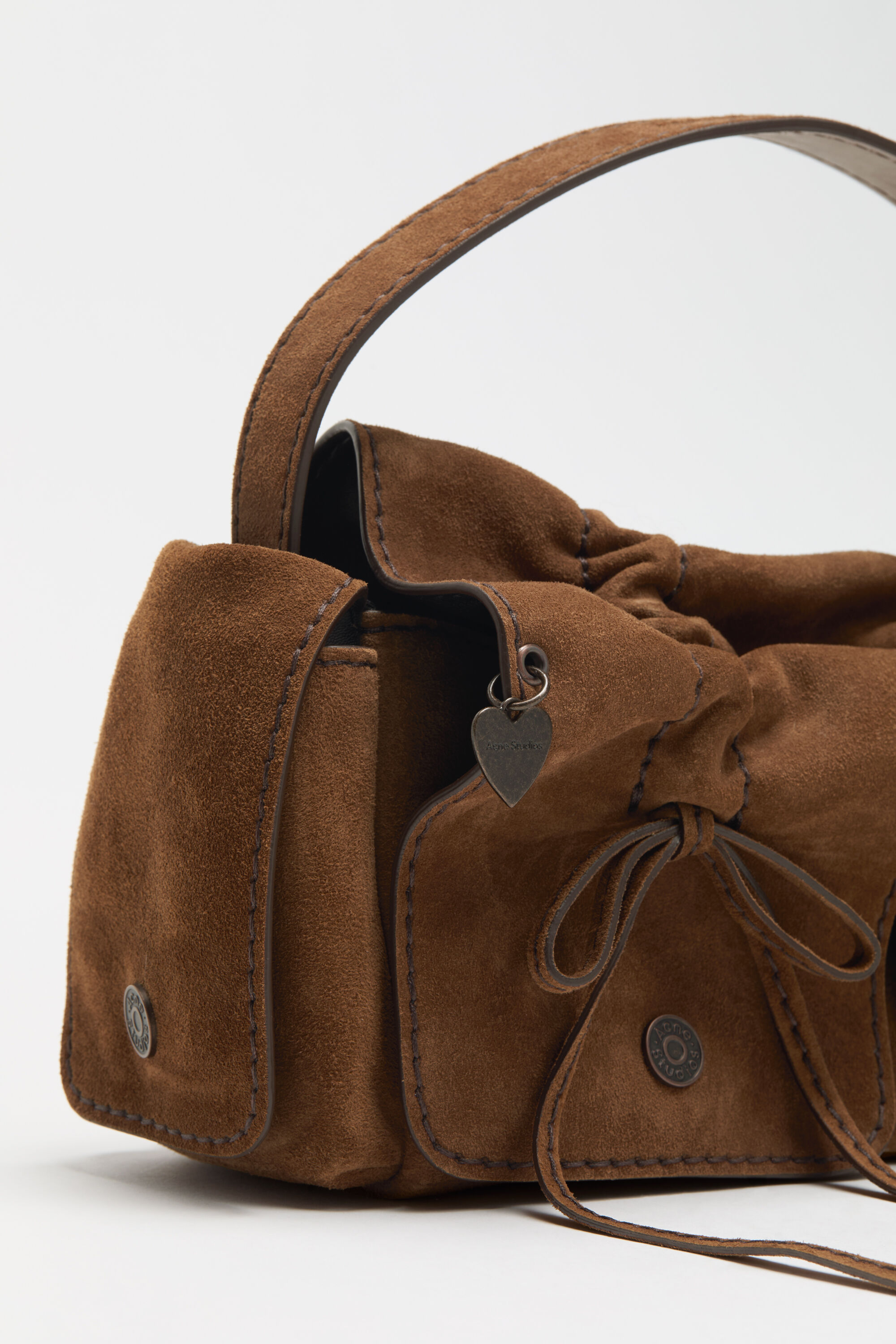 Acne Studios - Multipocket スエードショルダーバッグ - コニャック