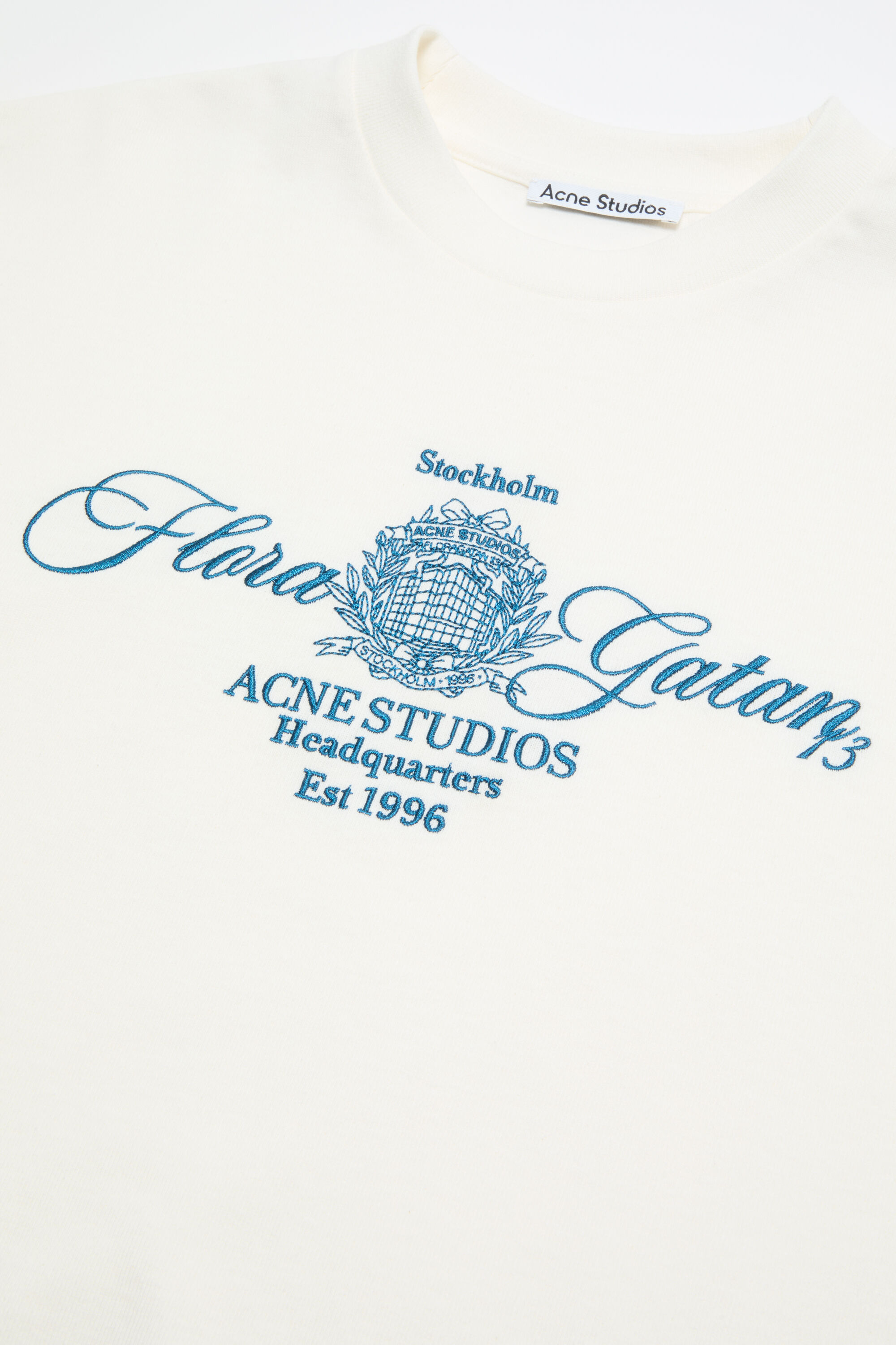 Acne Studios - Embroidered t-shirt - Off white/ecru