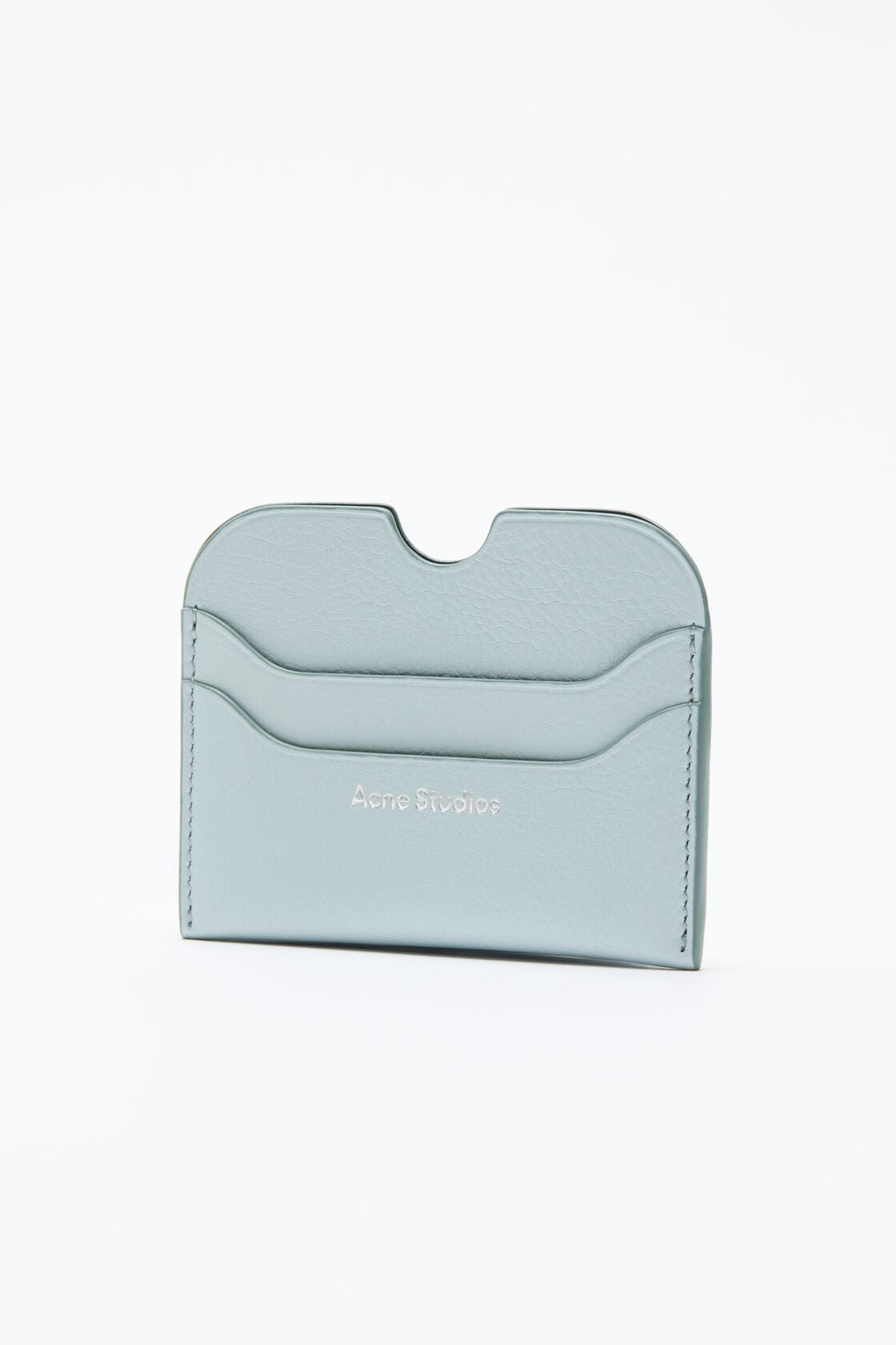 Leather card holder wallet, Dusty blue, 2000x