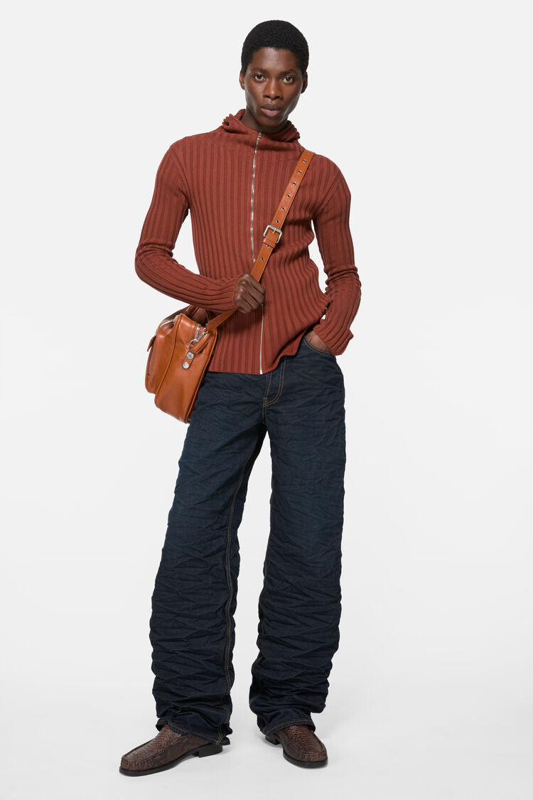 FN-UX-KNIT000027, Terracotta red