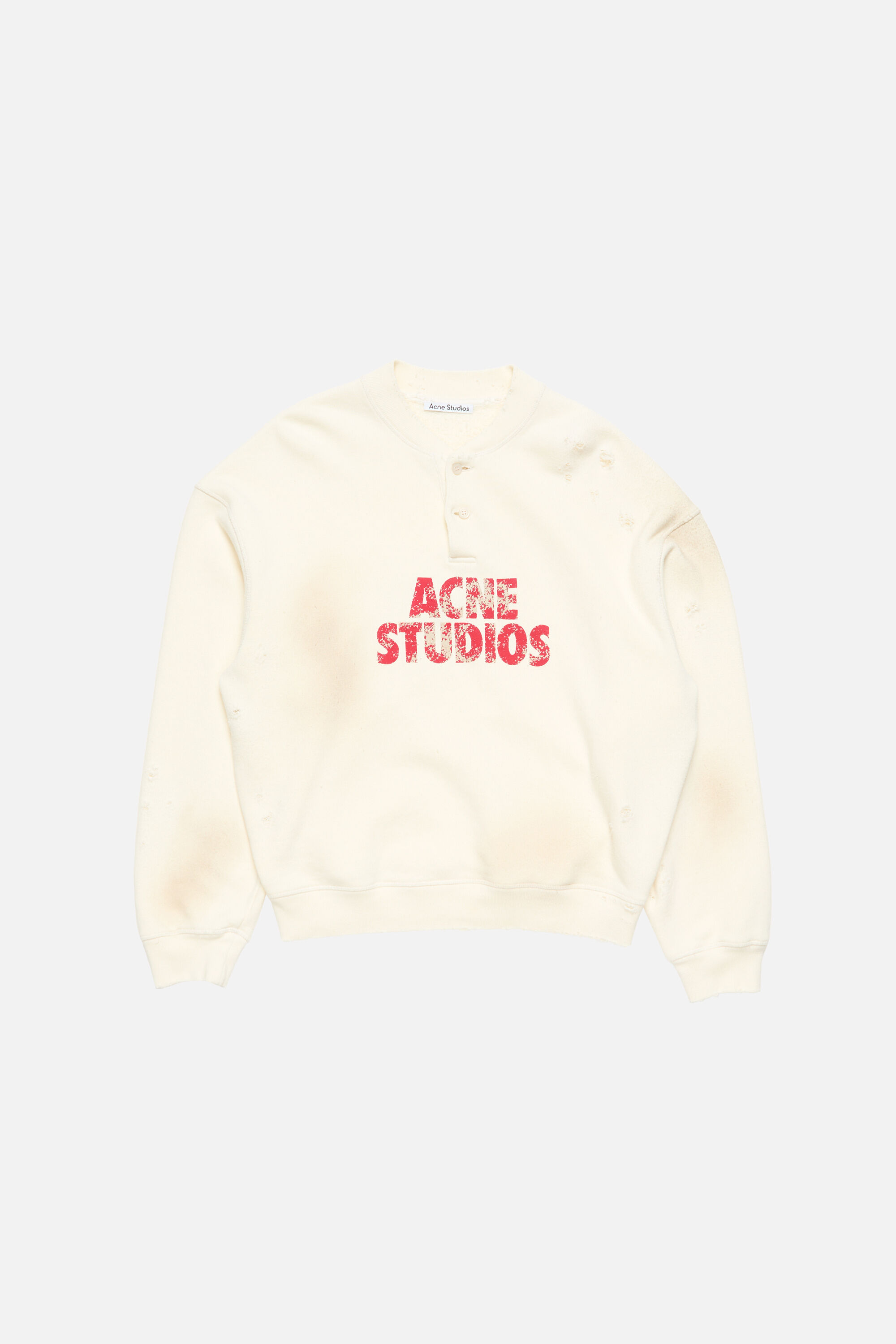Acne Studios - Fleece logo sweatshirt - Off white