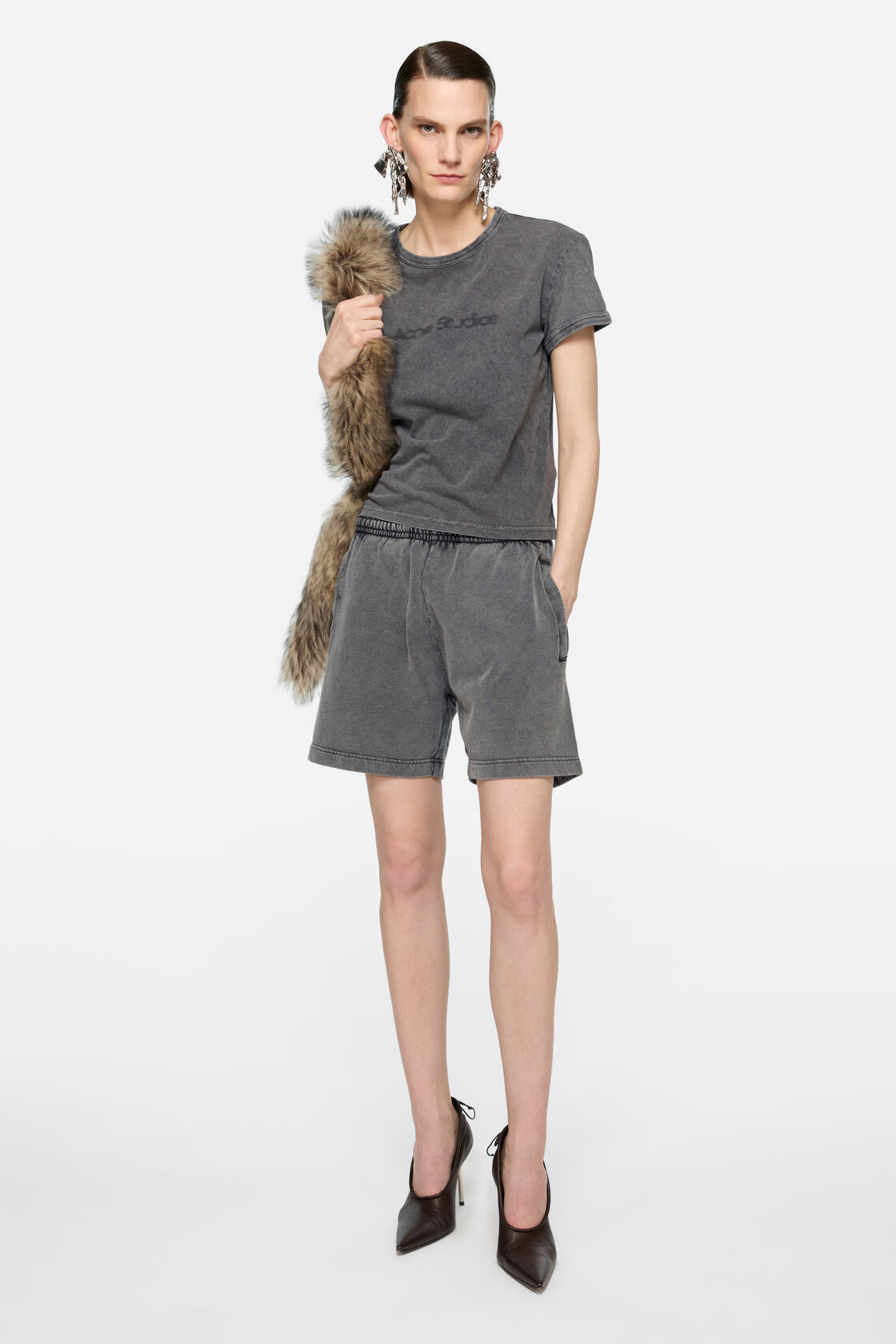 Cotton shorts, Faded black, 2000x