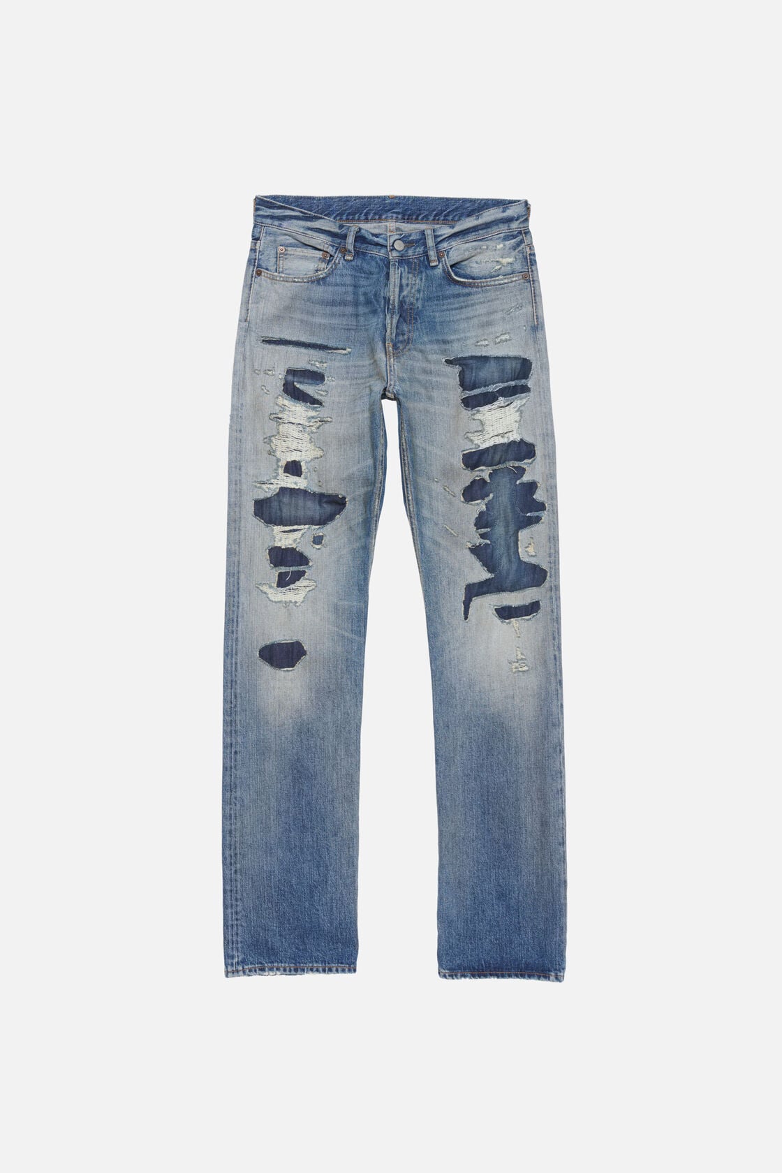 Mended denim jeans - 1996, Mid Blue, 2000x