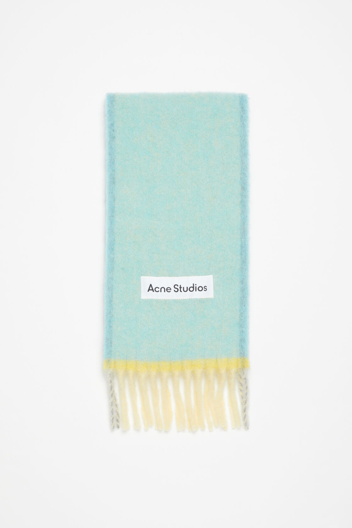 Wool mohair scarf - Narrow, Light blue, 2000x