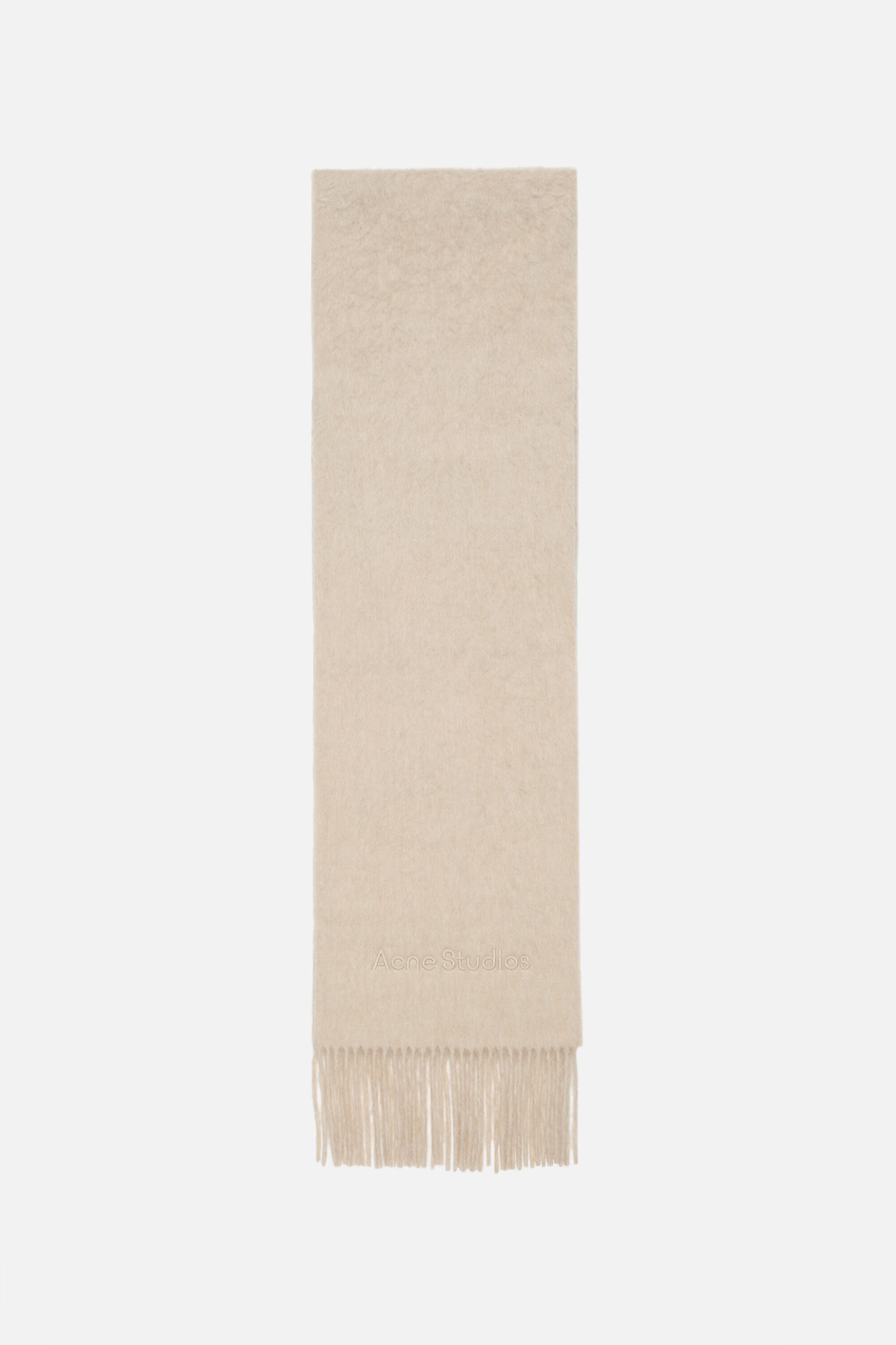 Acne Studios - アルパカウールロゴスカーフ - グレーメランジ