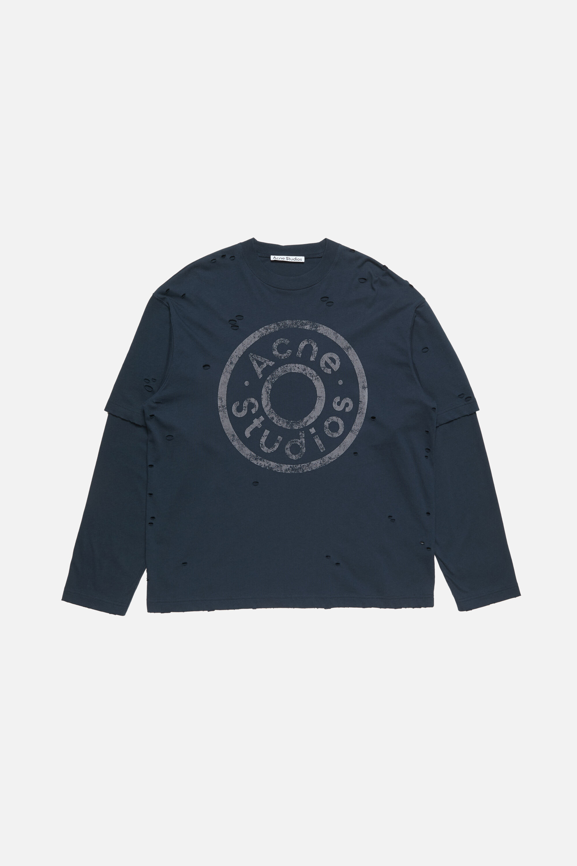 Acne Studios - Layered logo t-shirt - Dark navy