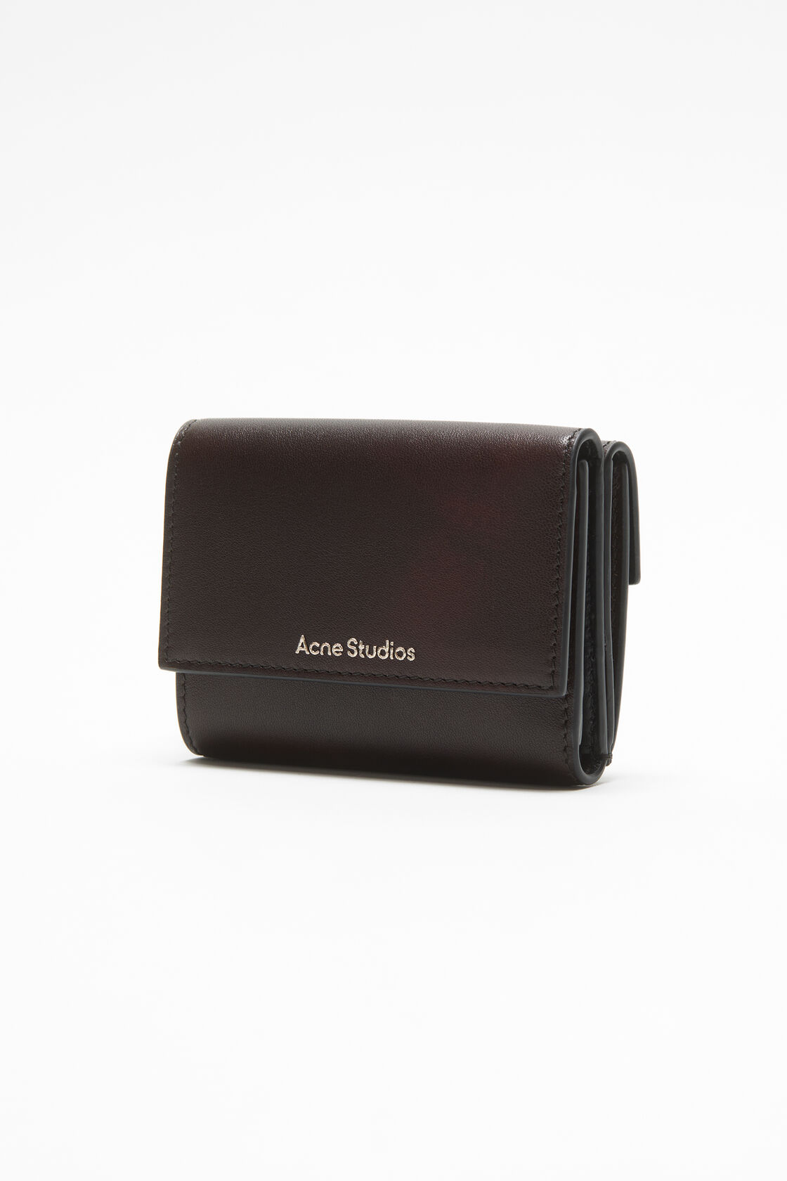 Trifold leather wallet, Dark brown, 2000x