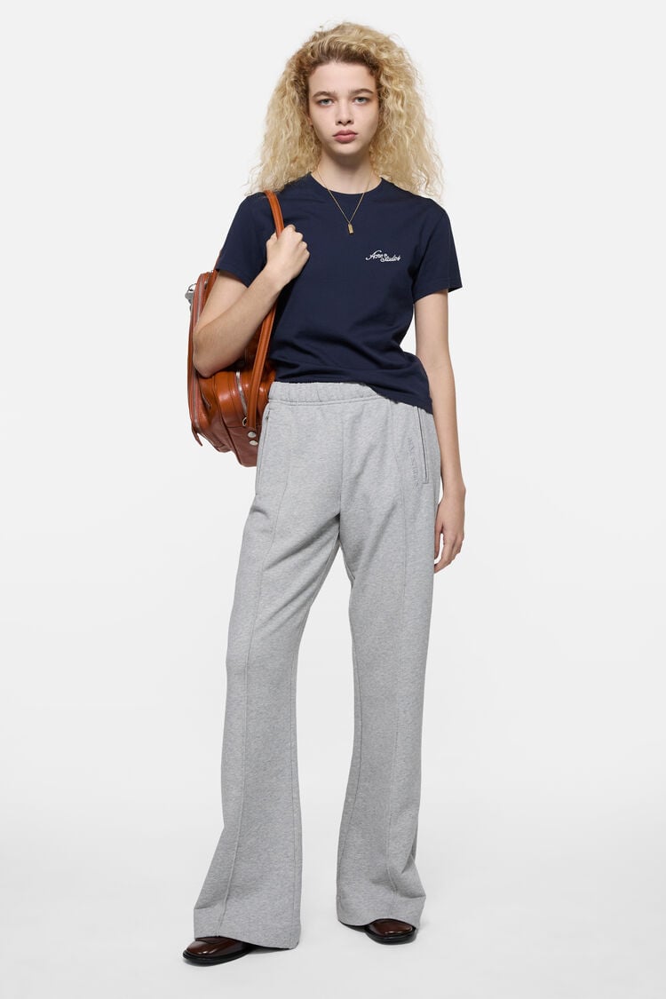 Fleece trousers with logo