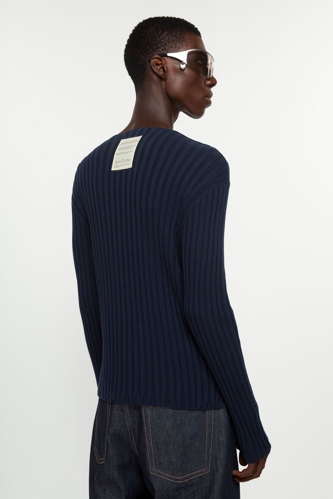Ribbed jumper, Navy/navy, 2000x