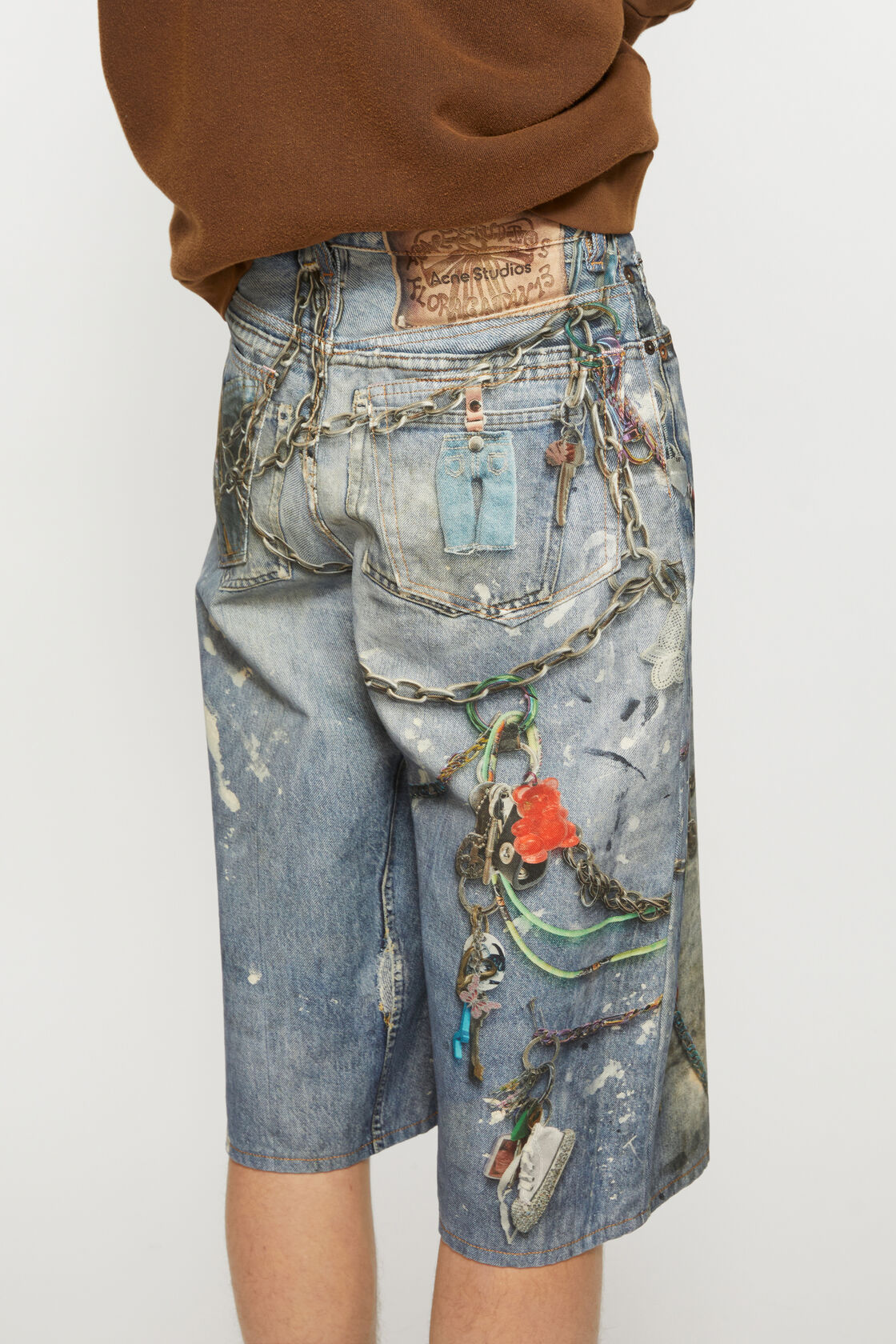 Loose fit shorts, Mid blue, 2000x