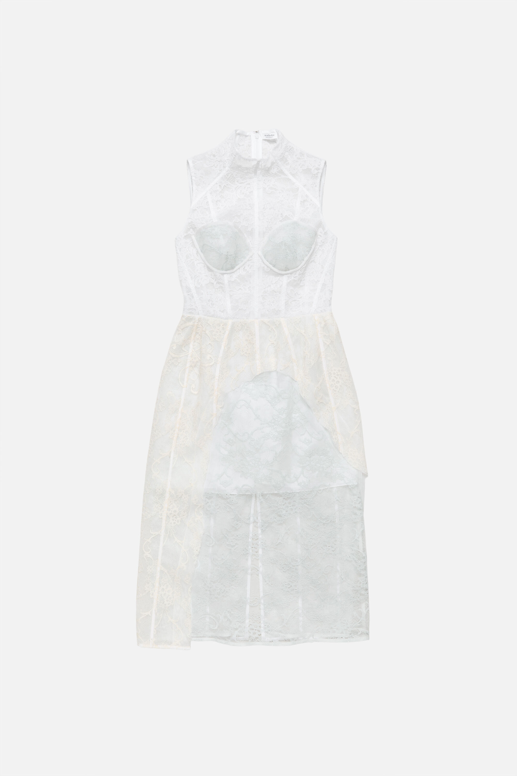 Acne Studios - Lace corset dress - White/white