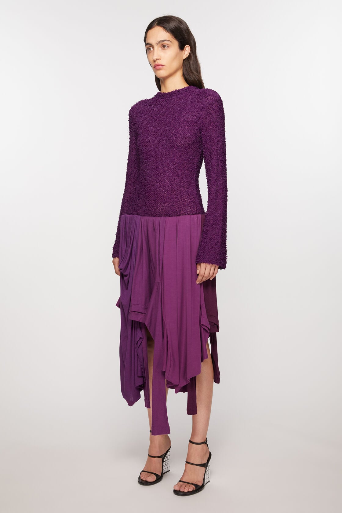 Layered dress, Bright purple, 2000x